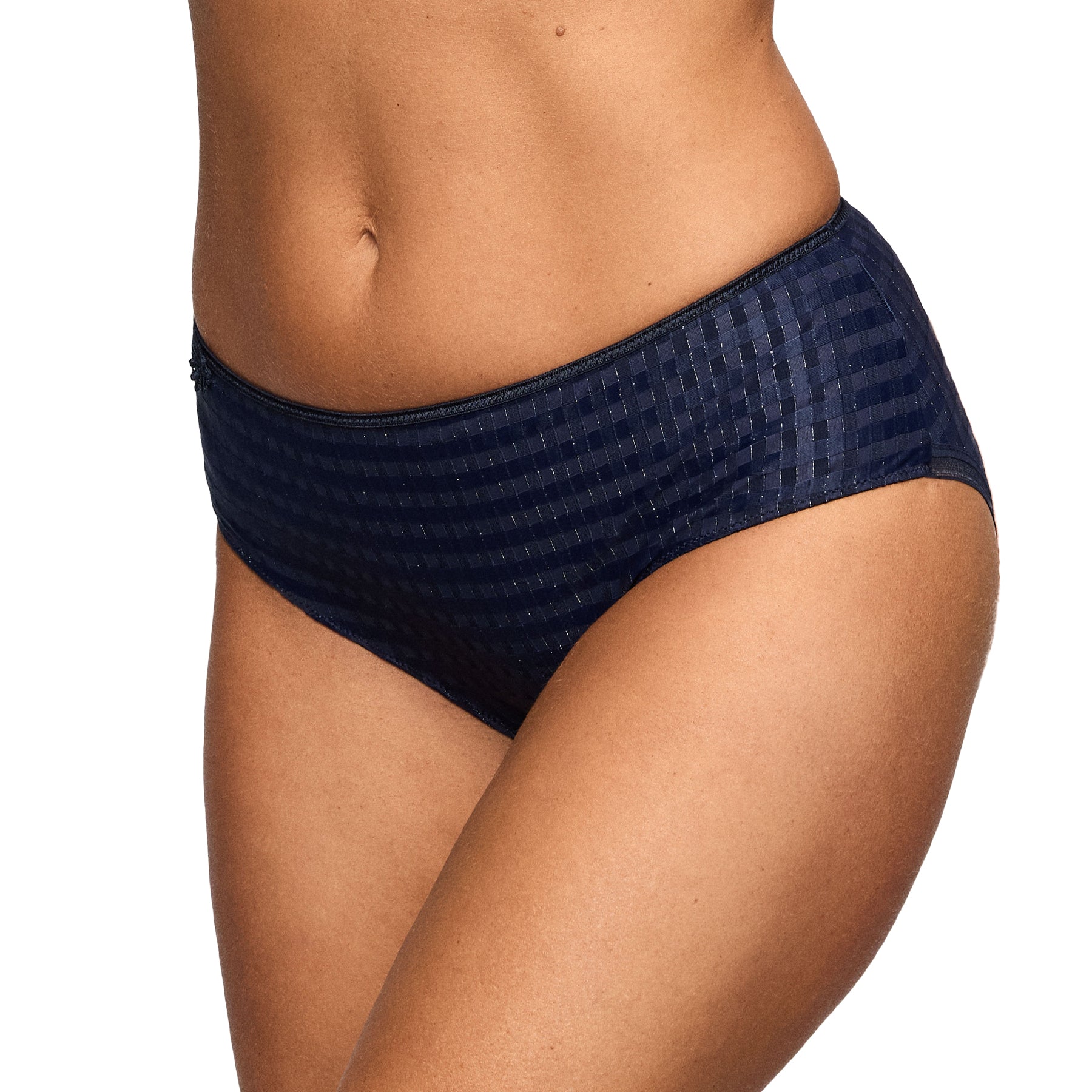 Marie Jo Avero Full Brief in Velvet Blue offering full coverage, smooth comfort, and the collection's timeless checked design.