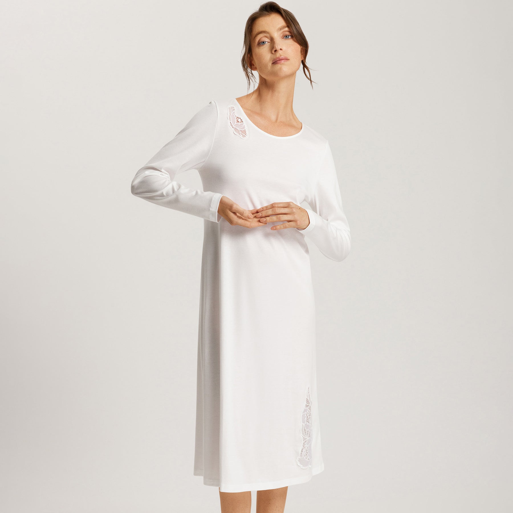 Hanro Anne Long Sleeve Chemise