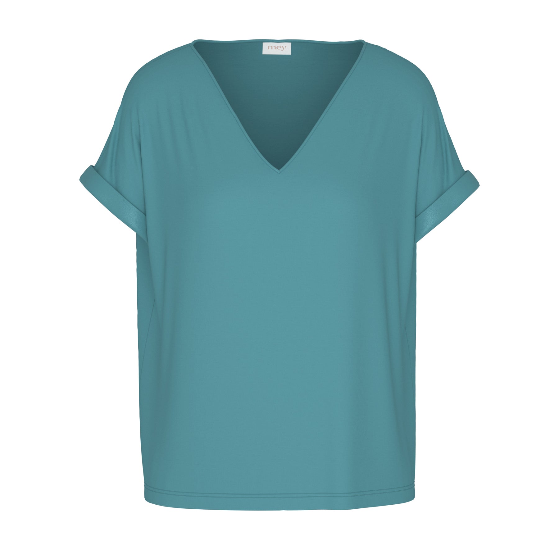 Teal blouse on a white background