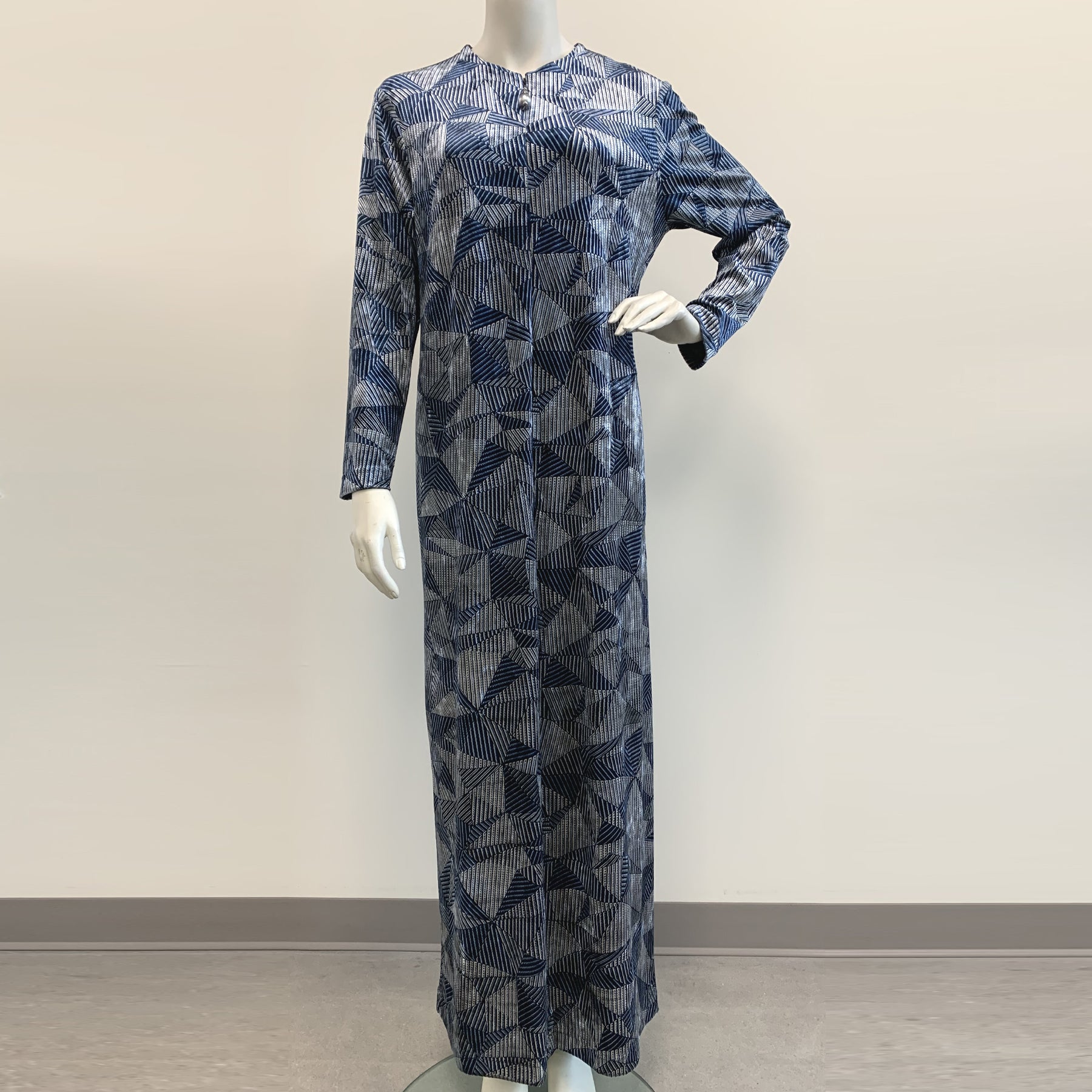 Diamond Tea Spandex Velvet Zip Up Robe
