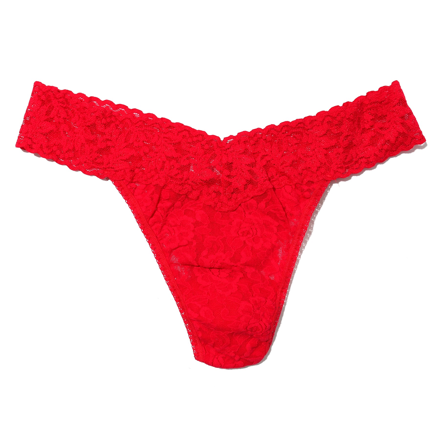 Hanky Panky Original rise thong 4811 in red. Flat lay without model.