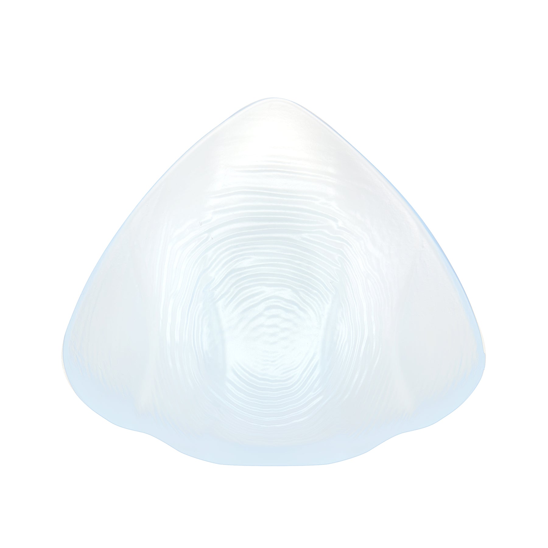 Amoena Aqua Wave 149 breast prosthesis back view - lightweight clear silicone form with wave-textured surface for water use.