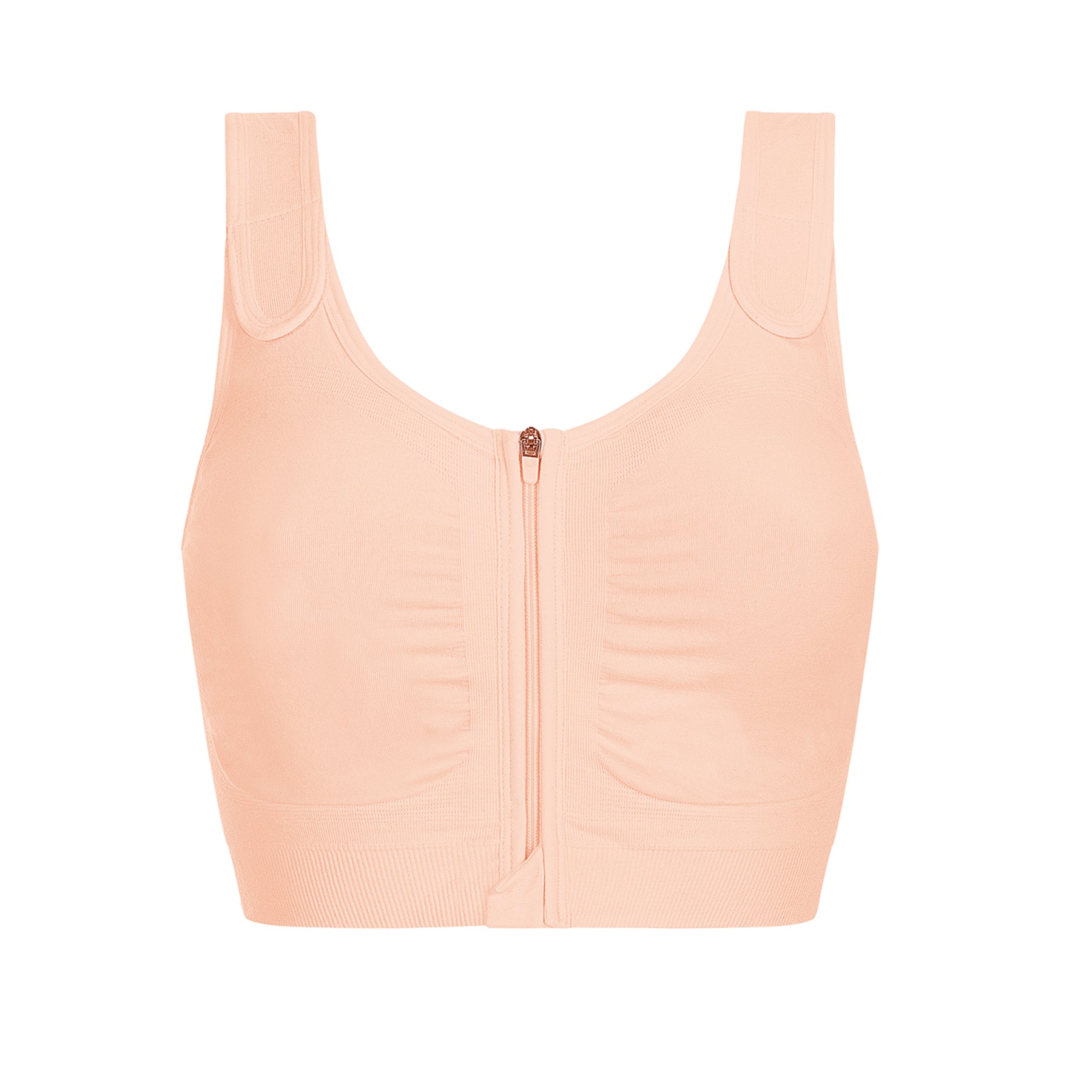 Amoena leyla surgical front zip bra in peachy pink no model
