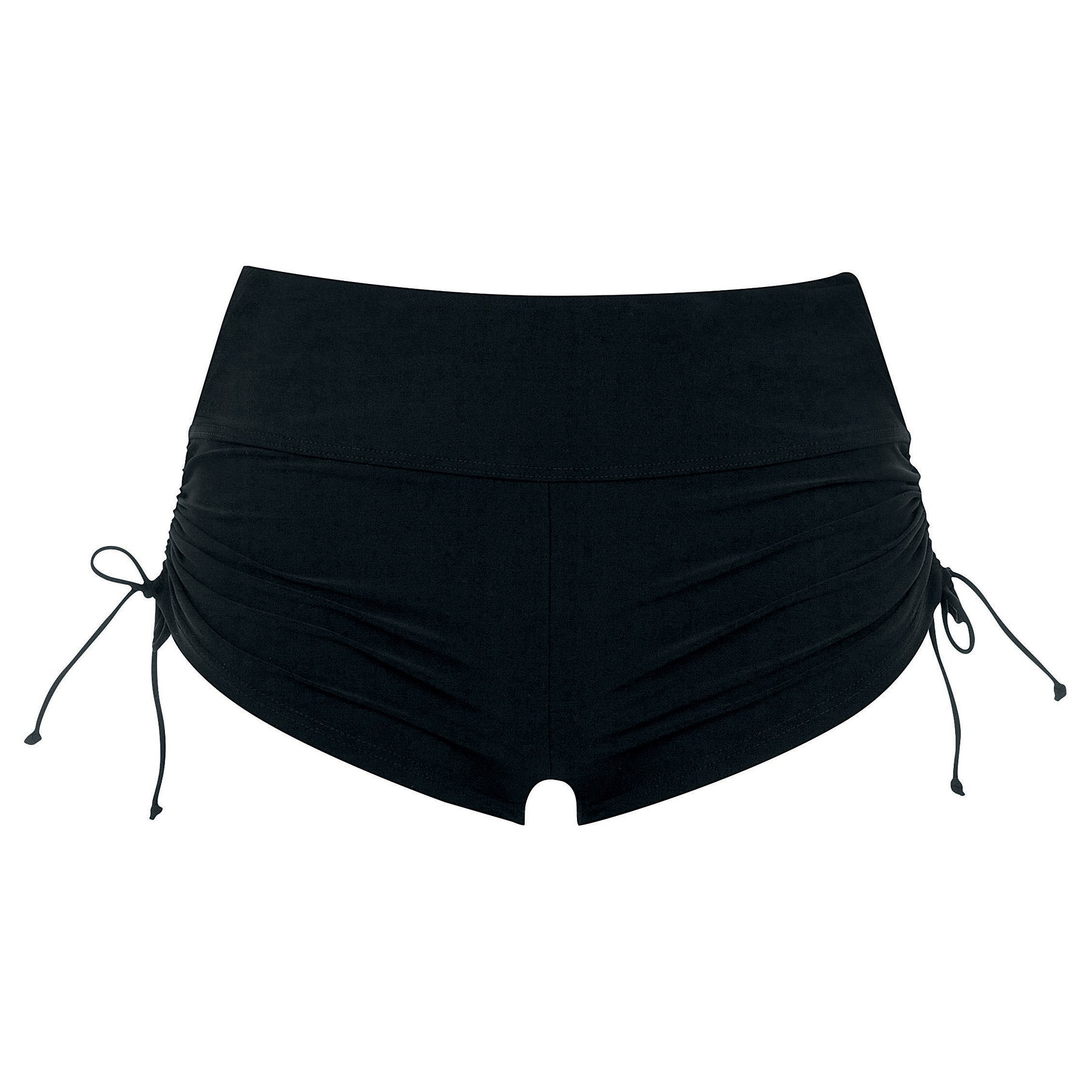 anita swim 8896 black swim shorts flat lay front view quick-dry nylon elastane bathing bottom