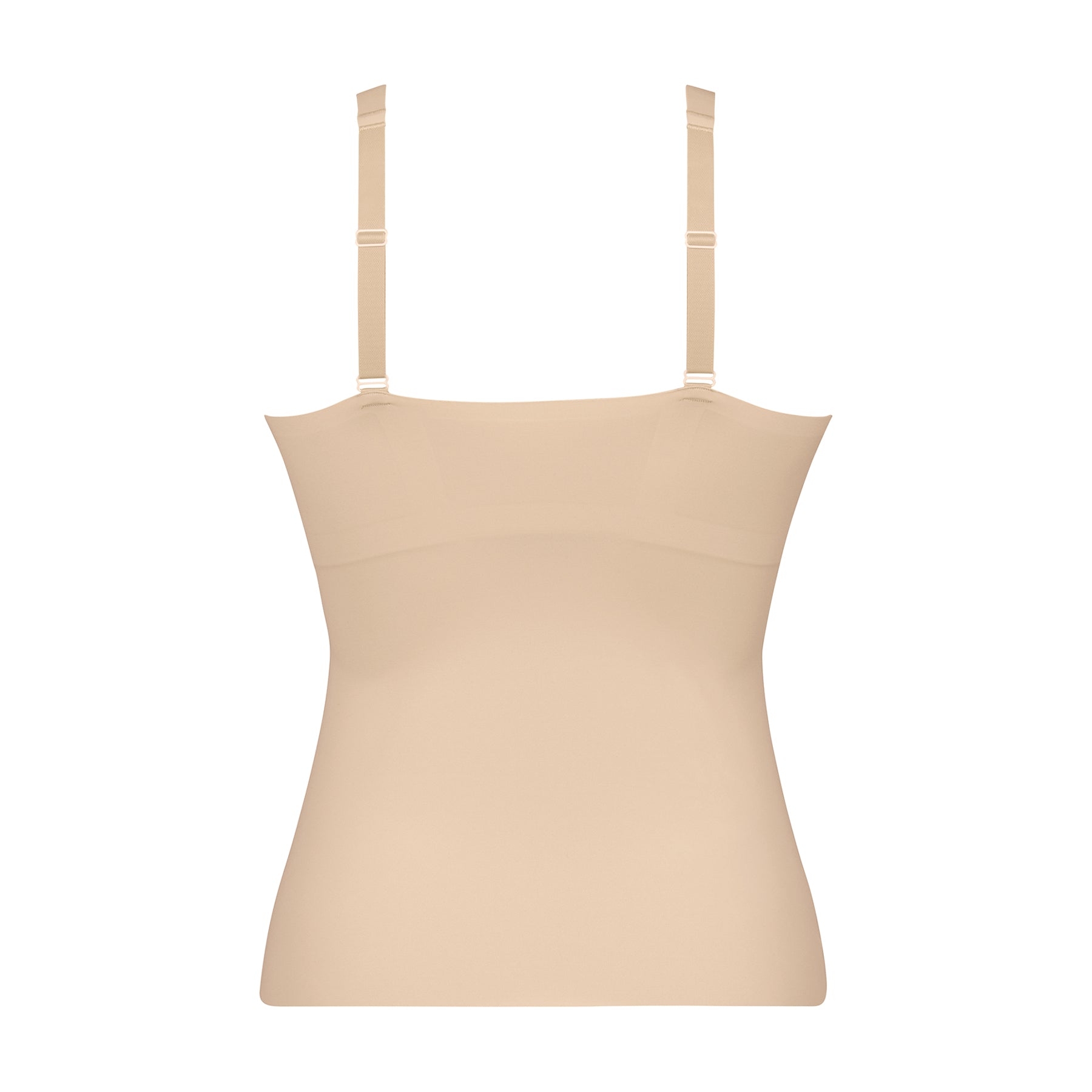 ANITA 0654 Essential Tank with Shelf Bra in Desert nude, rear view with adjustable straps