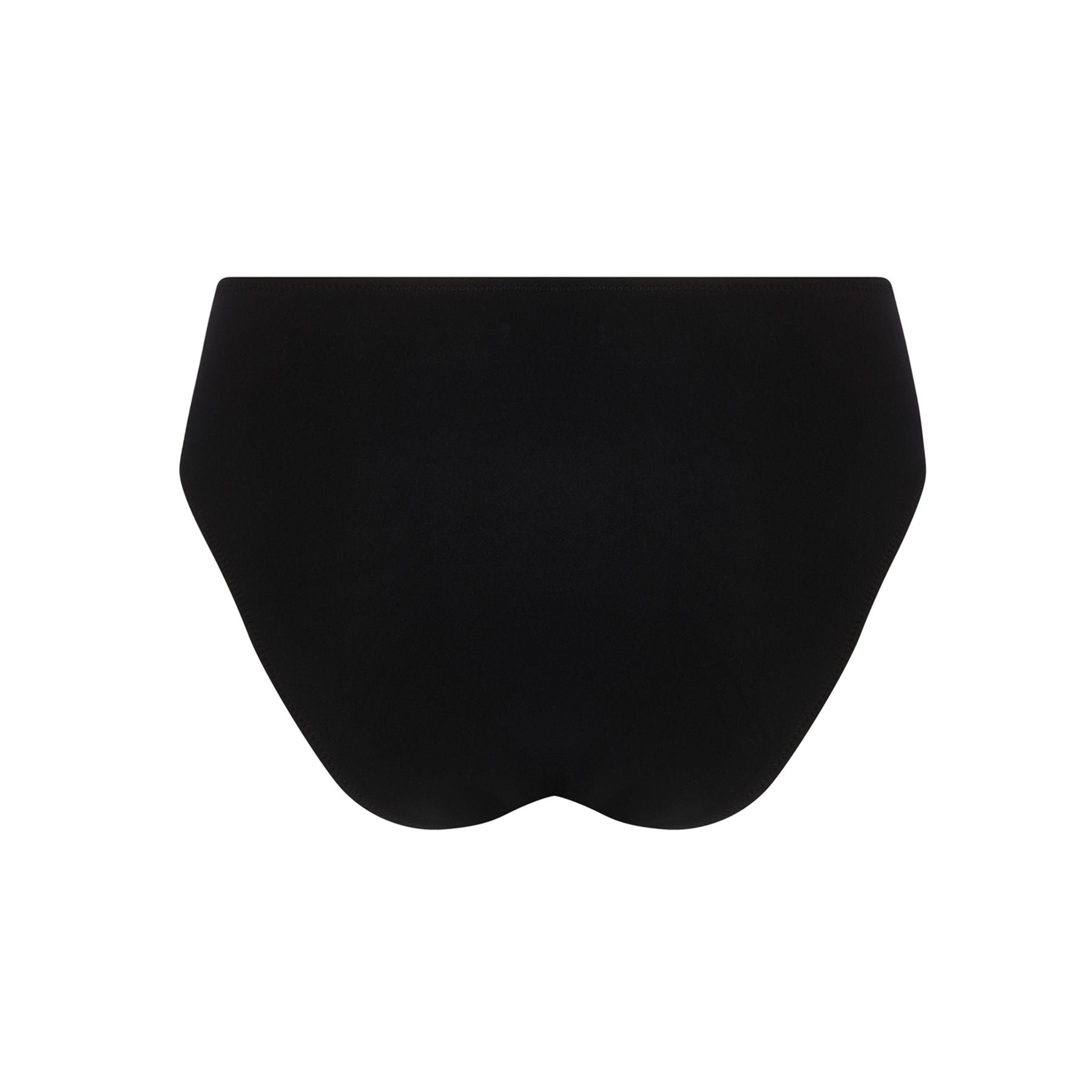 Antigel Glam Tonique black bikini bottom, back view with full coverage and clean seamless finish.
