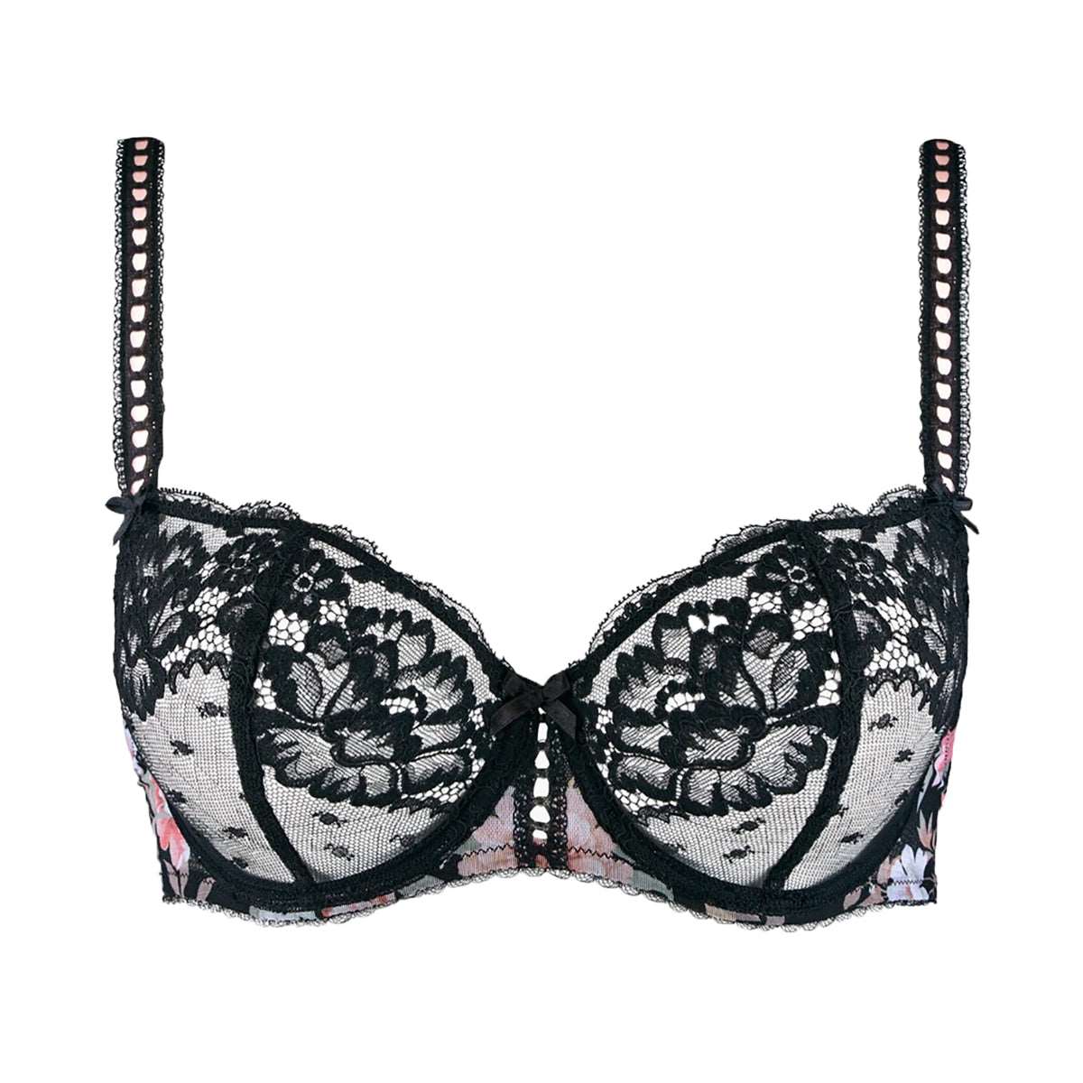 Buy Victoria's Secret Black Fishnet Lace Demi Bra from Next Luxembourg