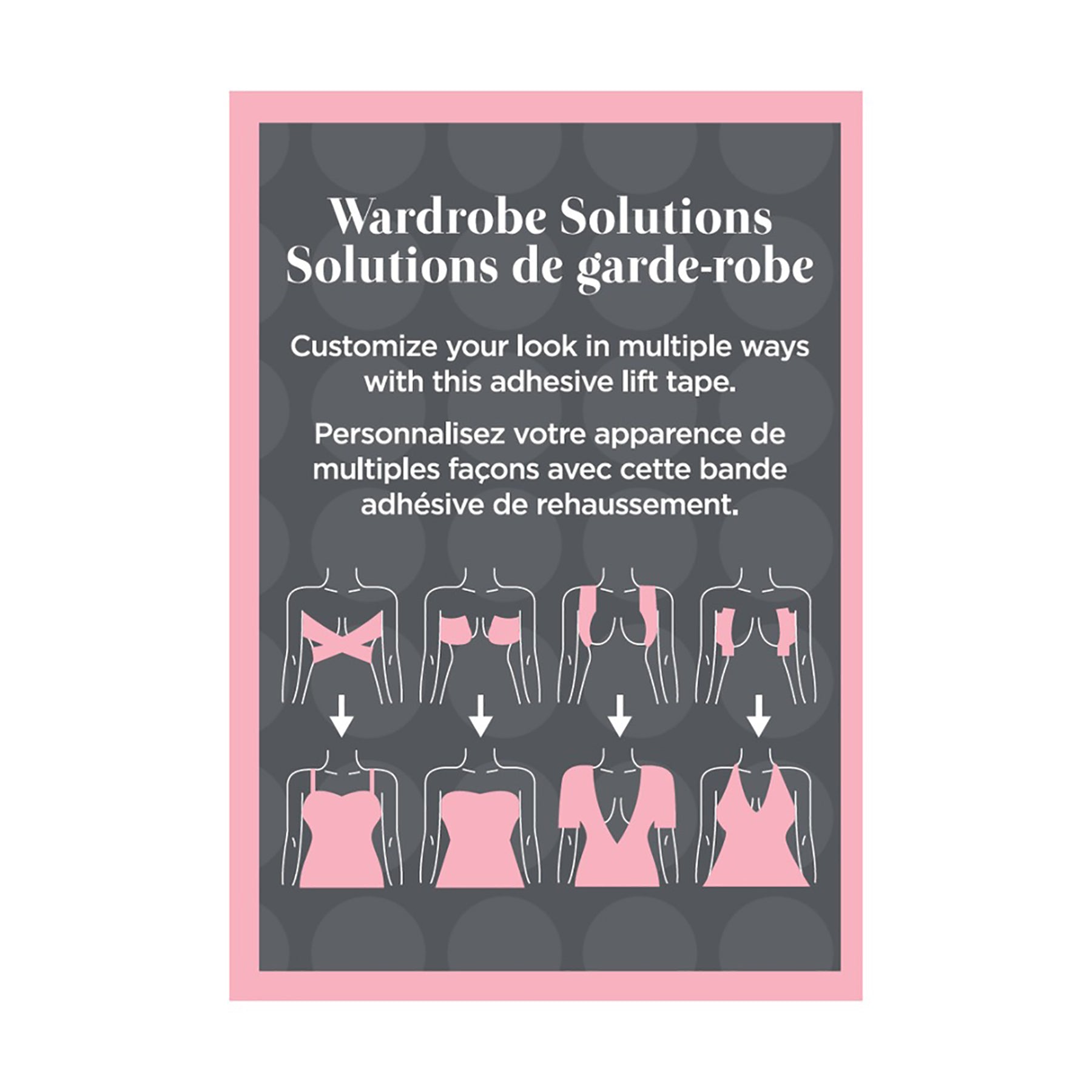 BeConfident breast lift tape usage guide multiple application styles illustration