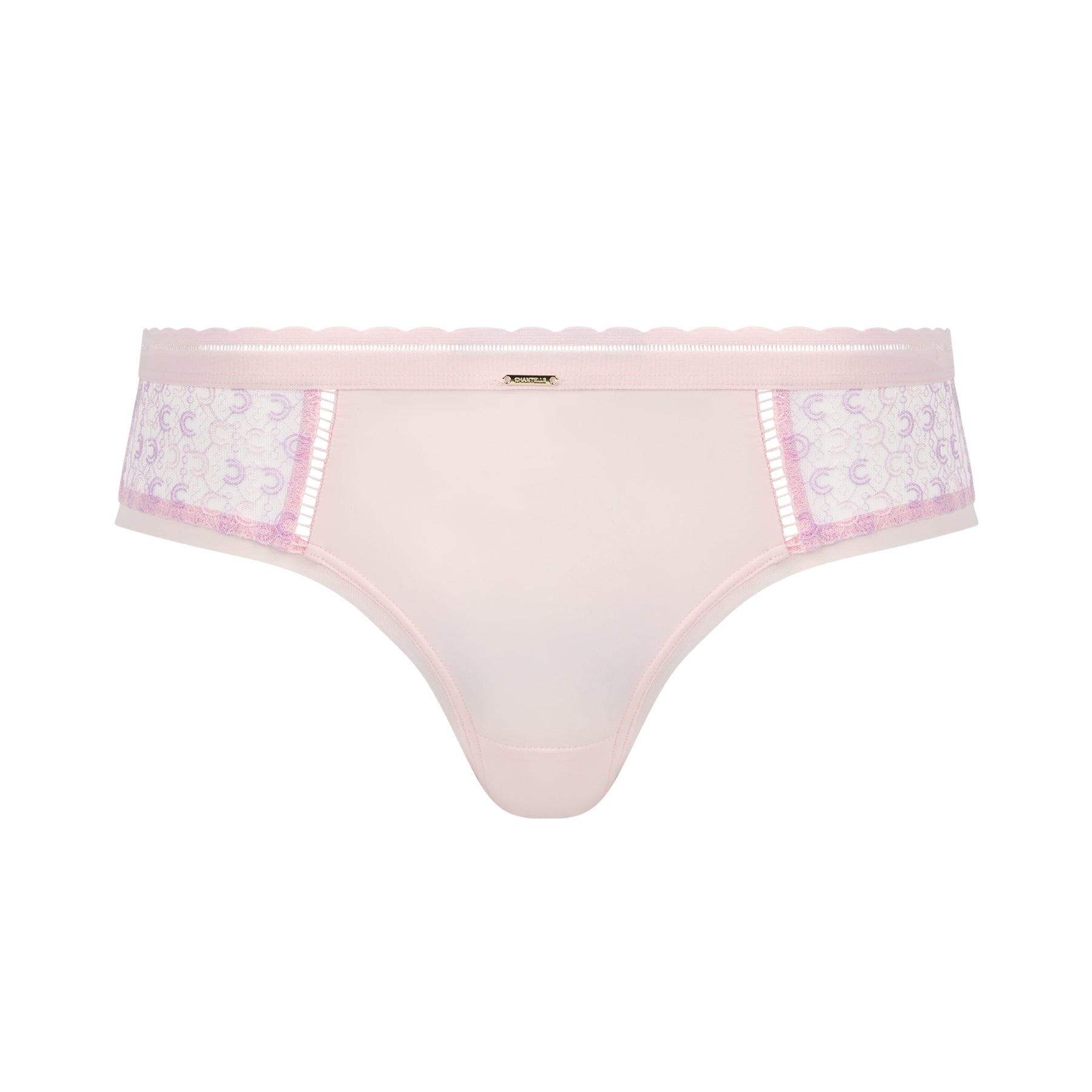 A pack-shot of the Shorty Pink Chantelle on the white background.