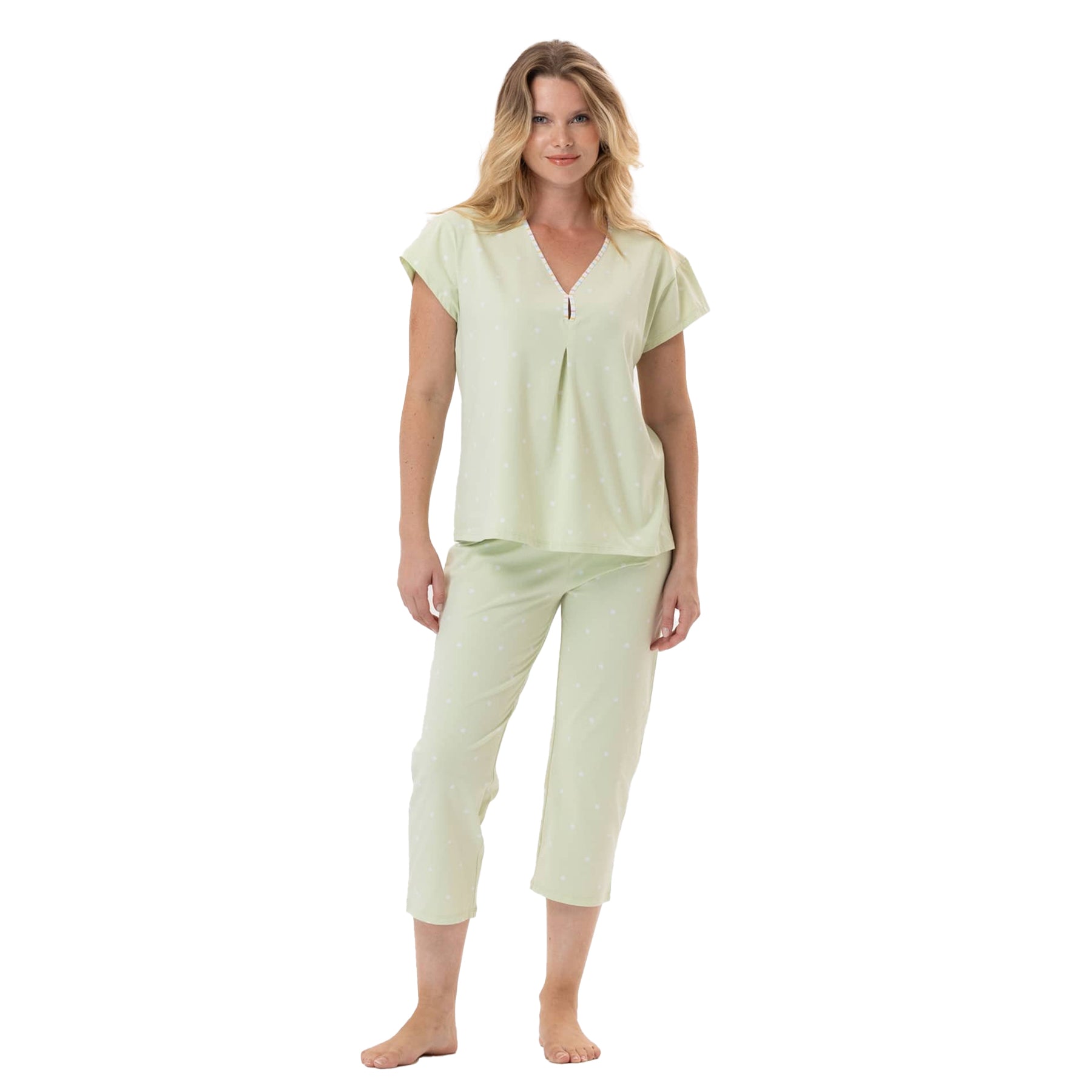Le Chat Cropped Shortsleeve PJ Set