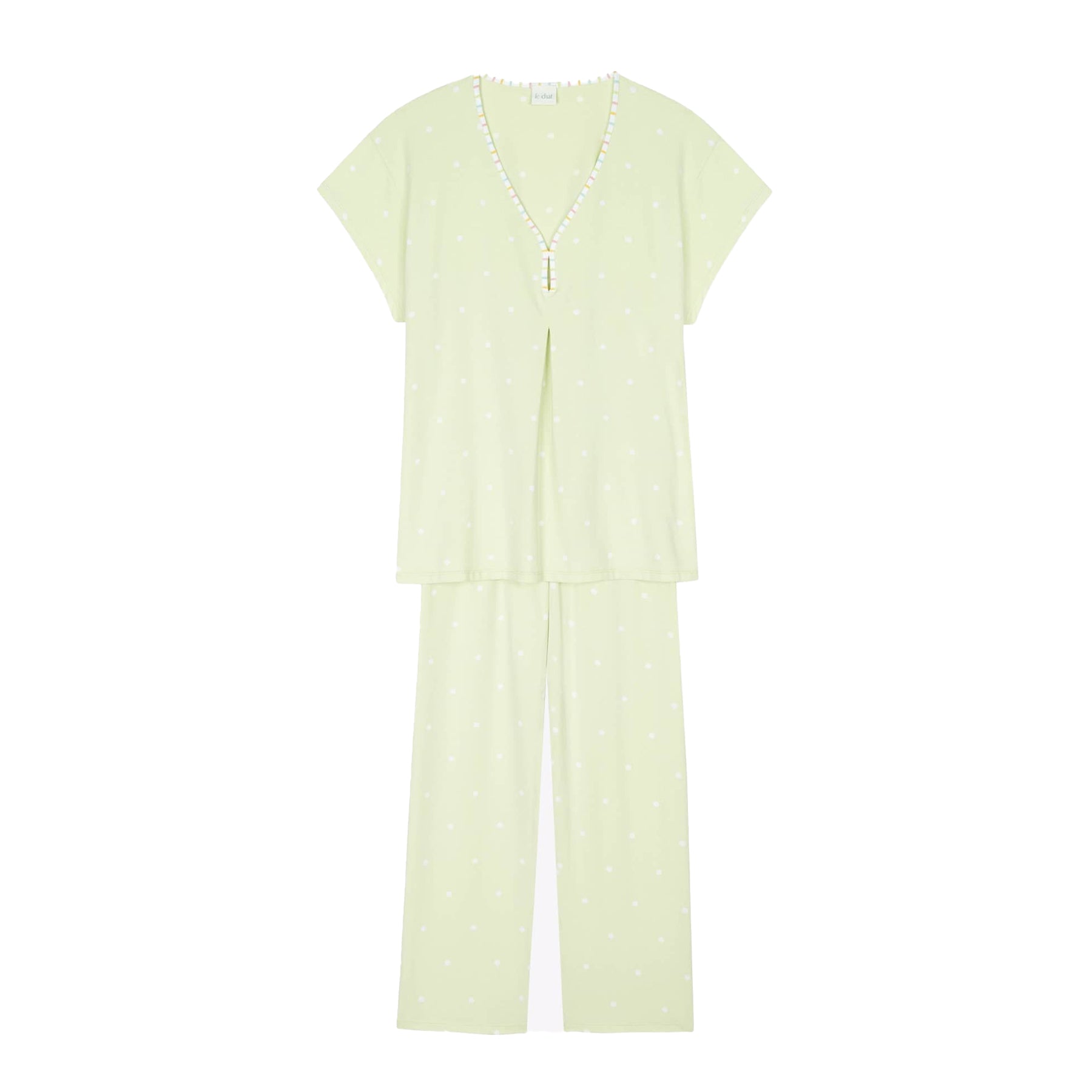 Le Chat Cropped Shortsleeve PJ Set