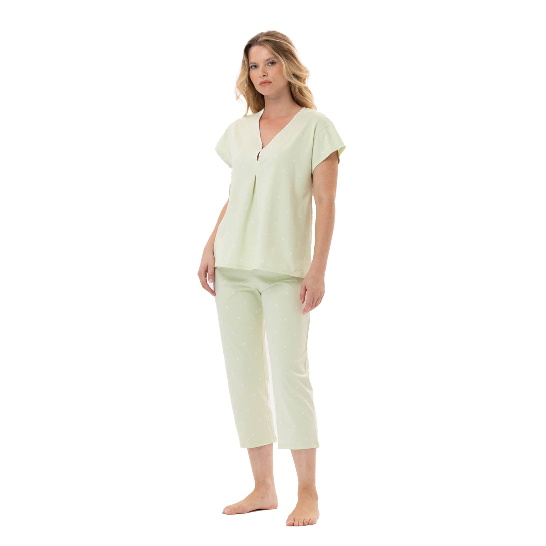 Le Chat Cropped Shortsleeve PJ Set