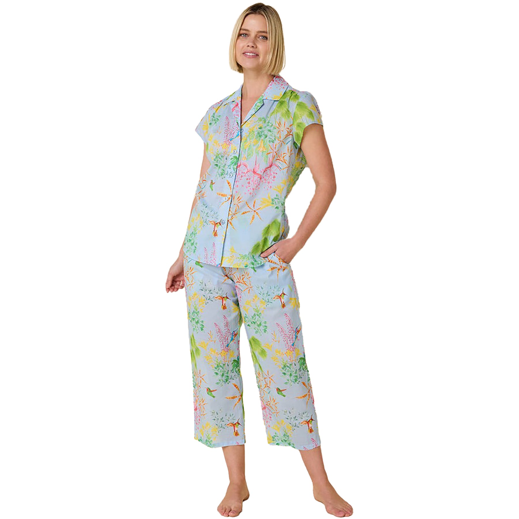 The Cat's Pajamas Voile SS Capri PJ Set - Main Image