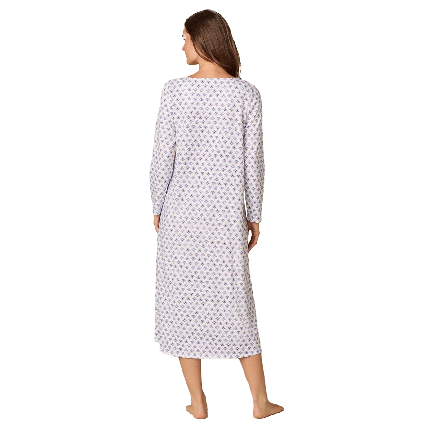 Carole Hochman Blue Medallion Long Sleeve Gown