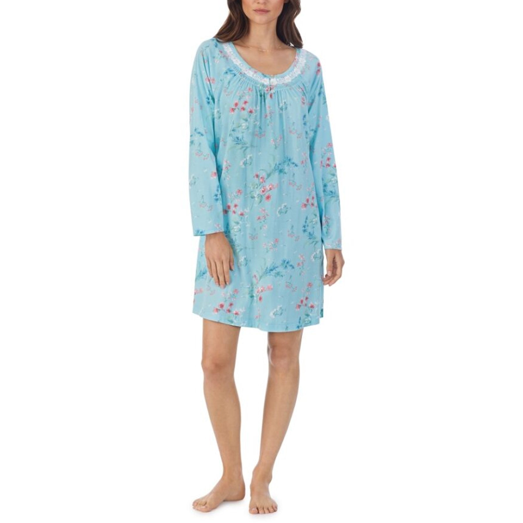 Carole Hochman Aqua Print Chemise
