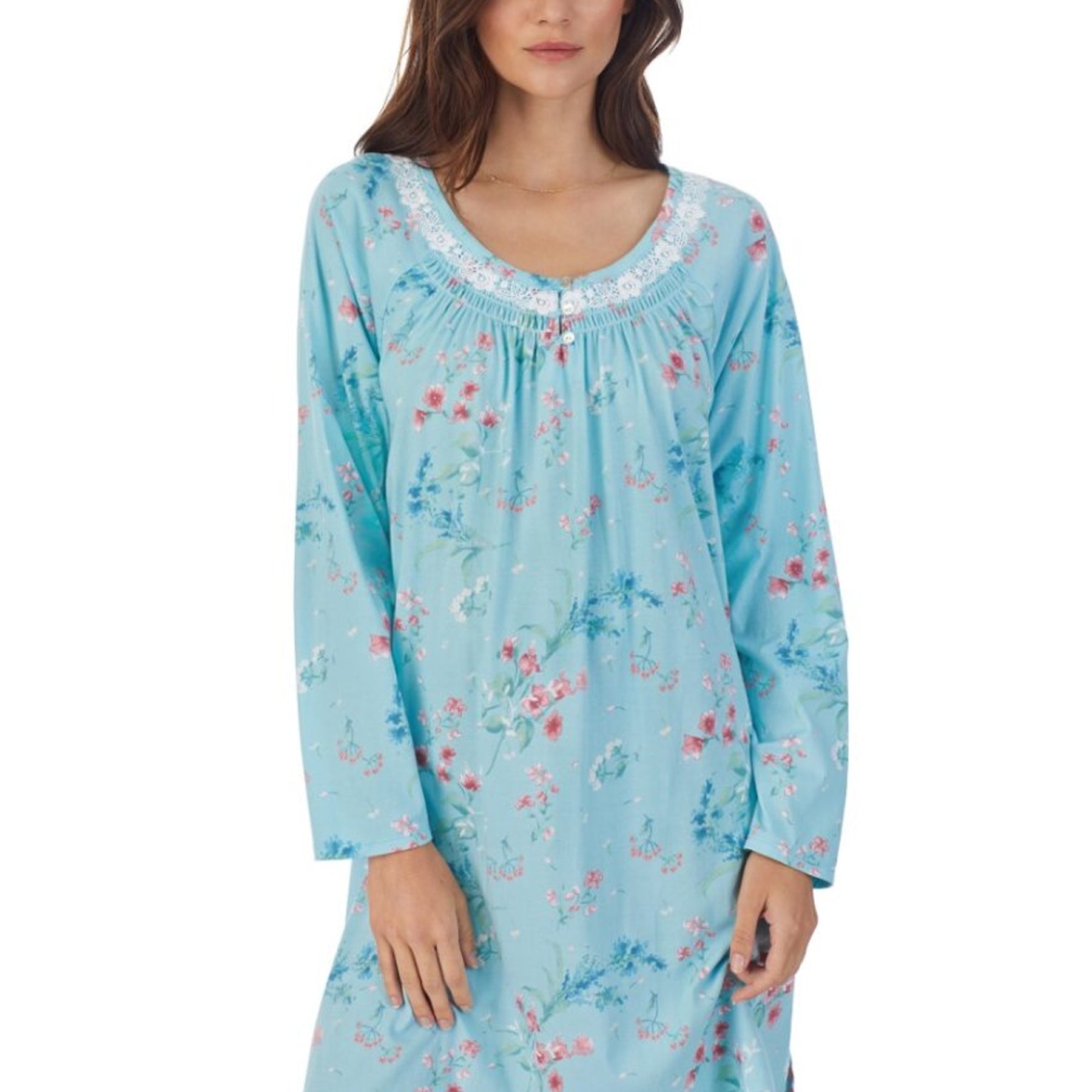 Carole Hochman Aqua Print Chemise