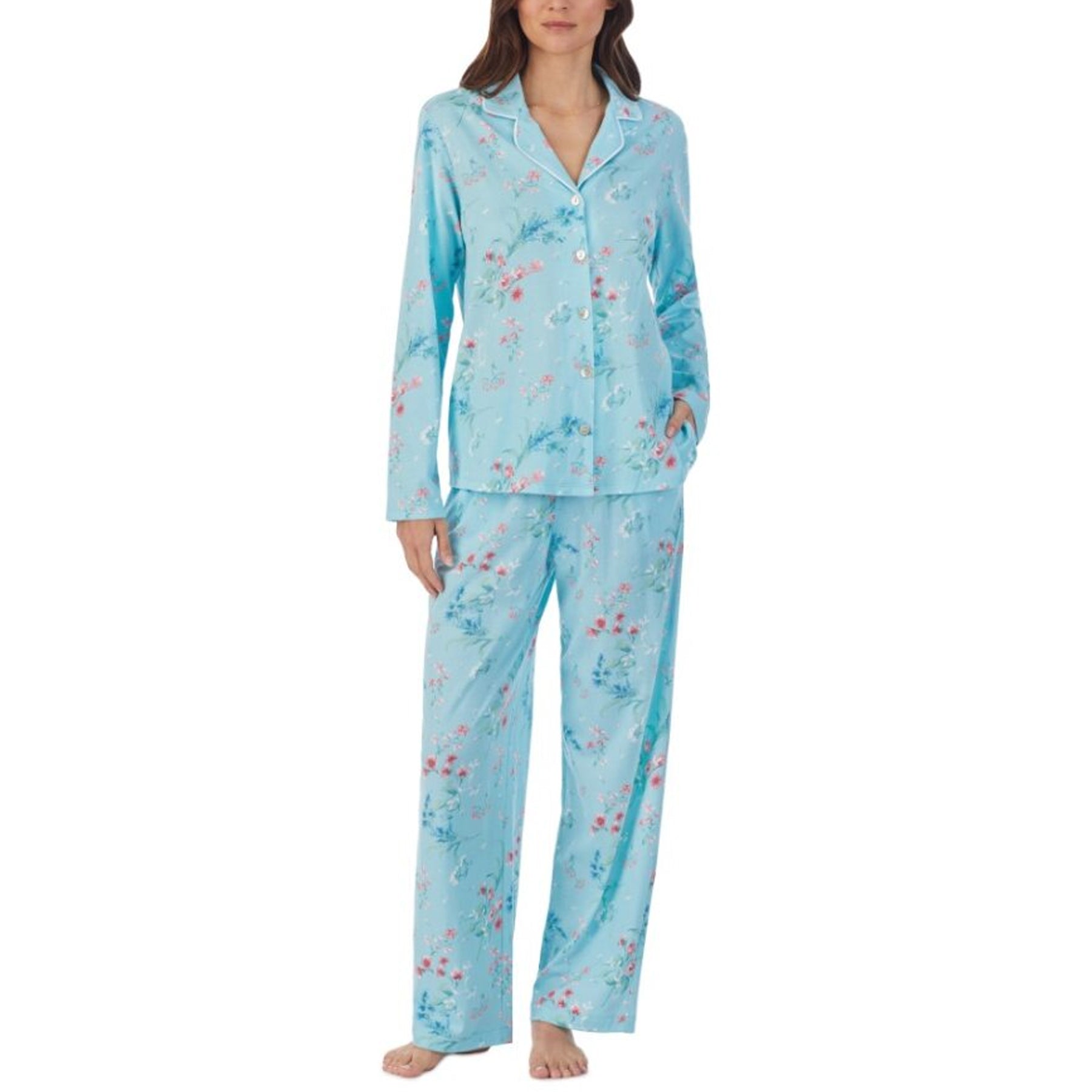 Carole Hochman Aqua Print PJ Set