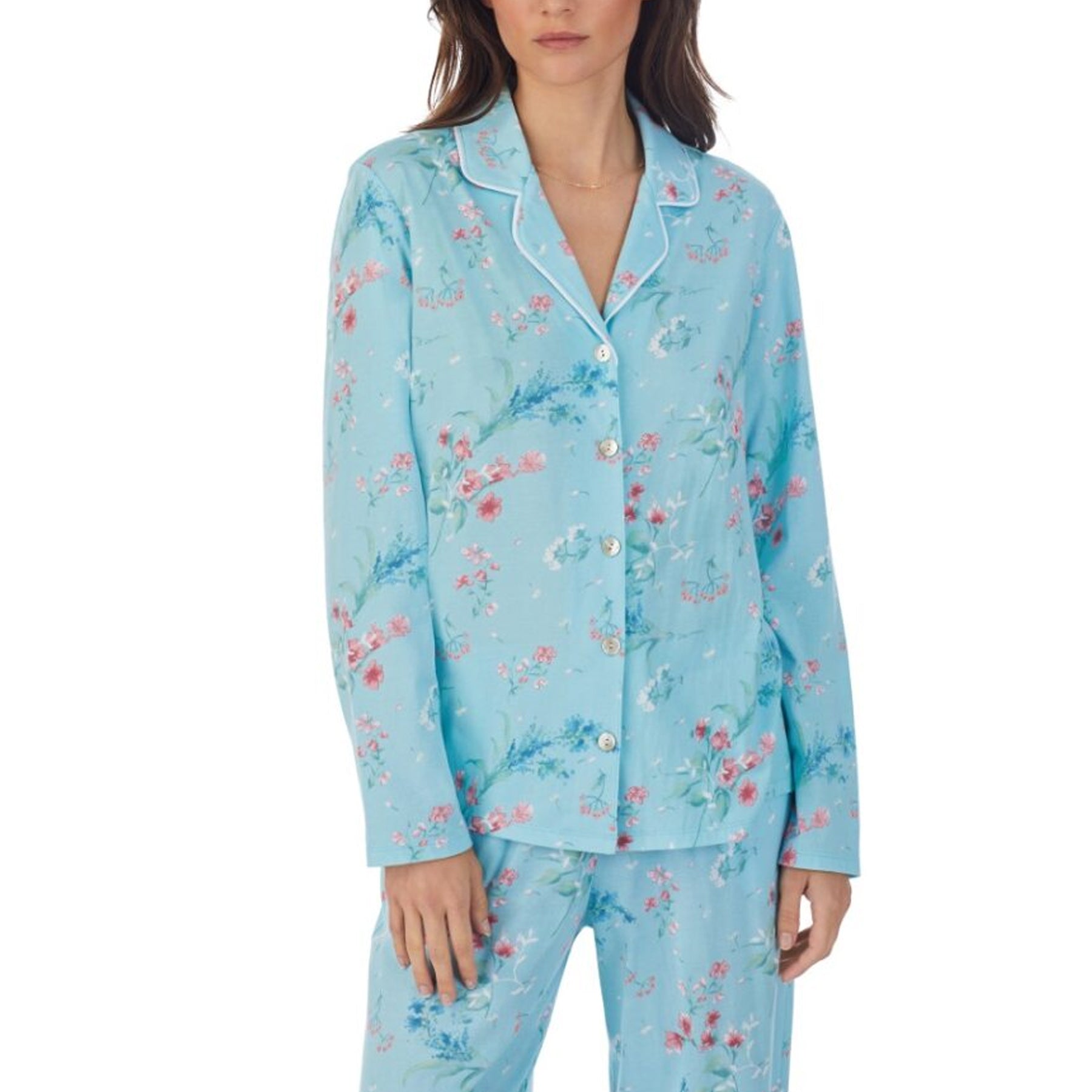 Carole Hochman Aqua Print PJ Set