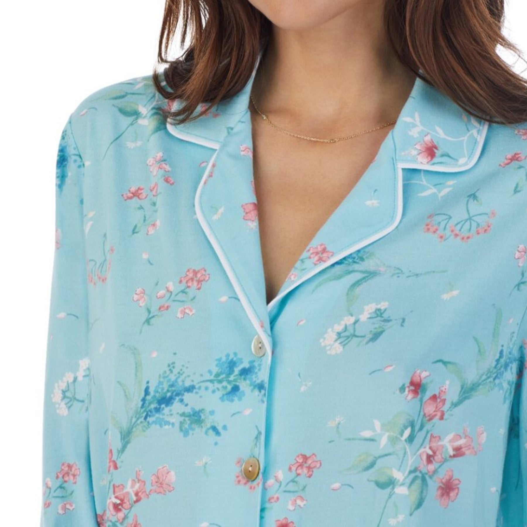 Carole Hochman Aqua Print PJ Set