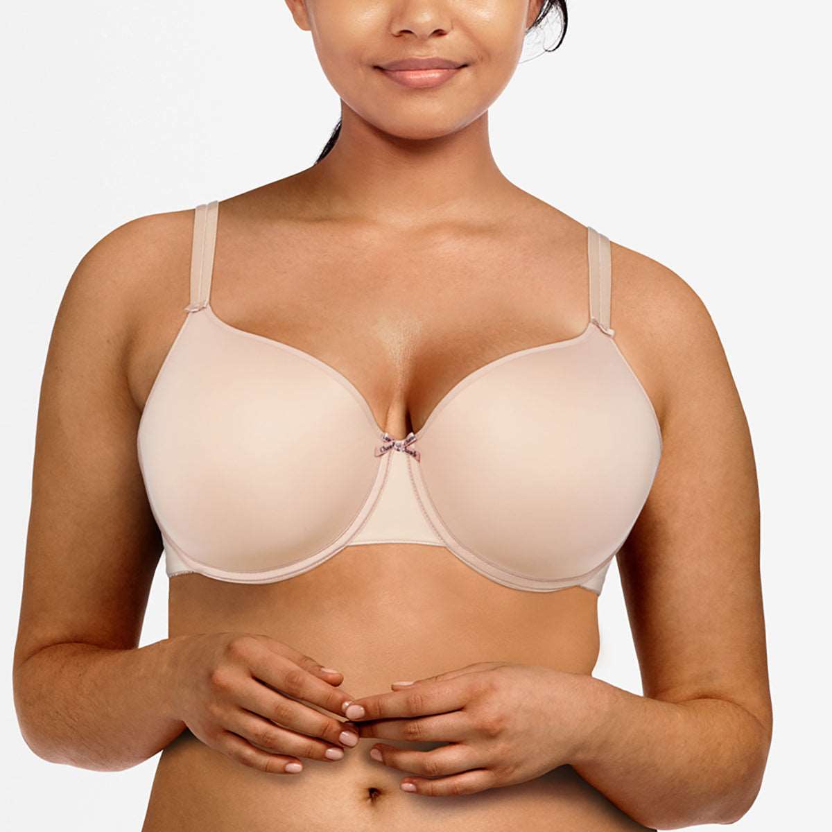 Chantelle bra basic invisible 1241 nude bras underwire how should a bra fit lingerie canada linea intima soft pink