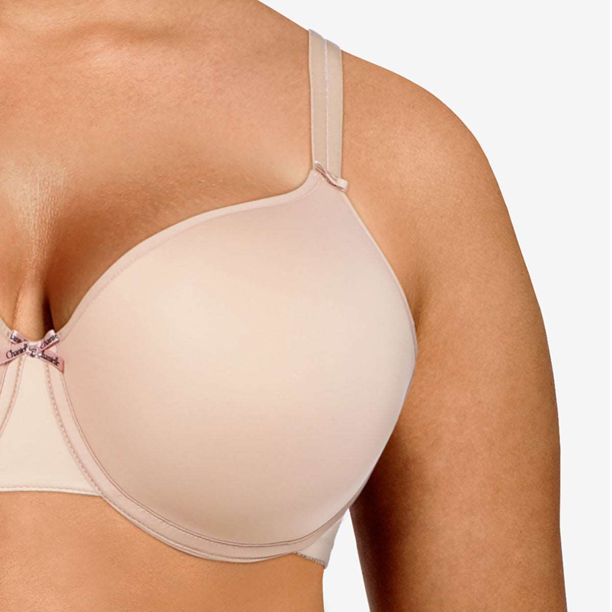 Chantelle bra basic invisible 1241 nude bras underwire how should a bra fit lingerie canada linea intima soft pink