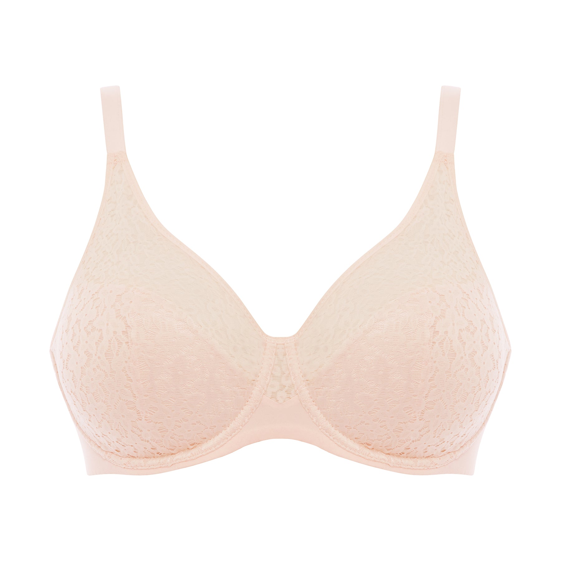 chantelle norah full cup bra sugar pink 0jw flat lay front view no model