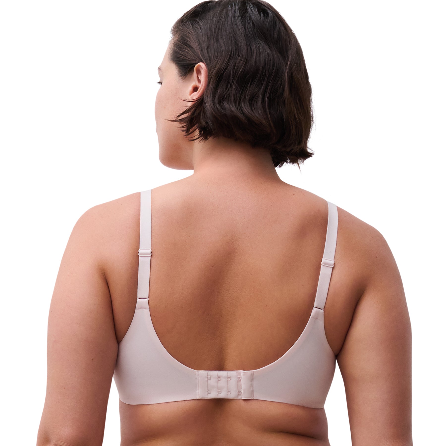 chantelle norah full cup bra sugar pink 0jw back view on model adjustable straps