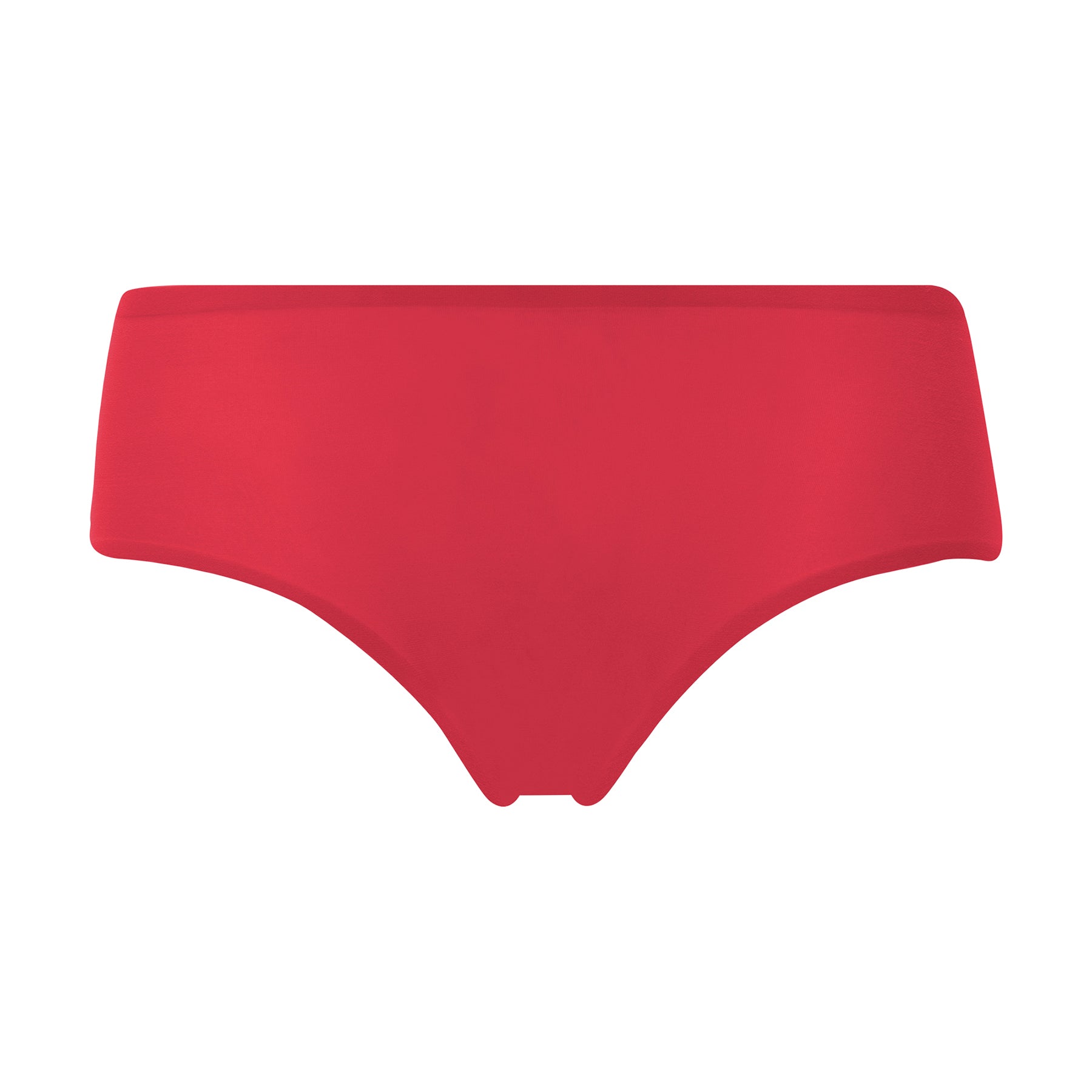Chantelle SoftStretch Hipster Shorty in Poppy Red – seamless lightweight panty made from breathable stretch microfiber for a smooth fit under clothes.