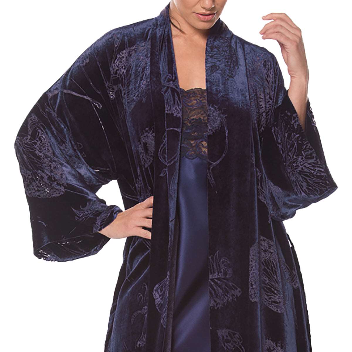 Christine Silk Faberge Long Robe