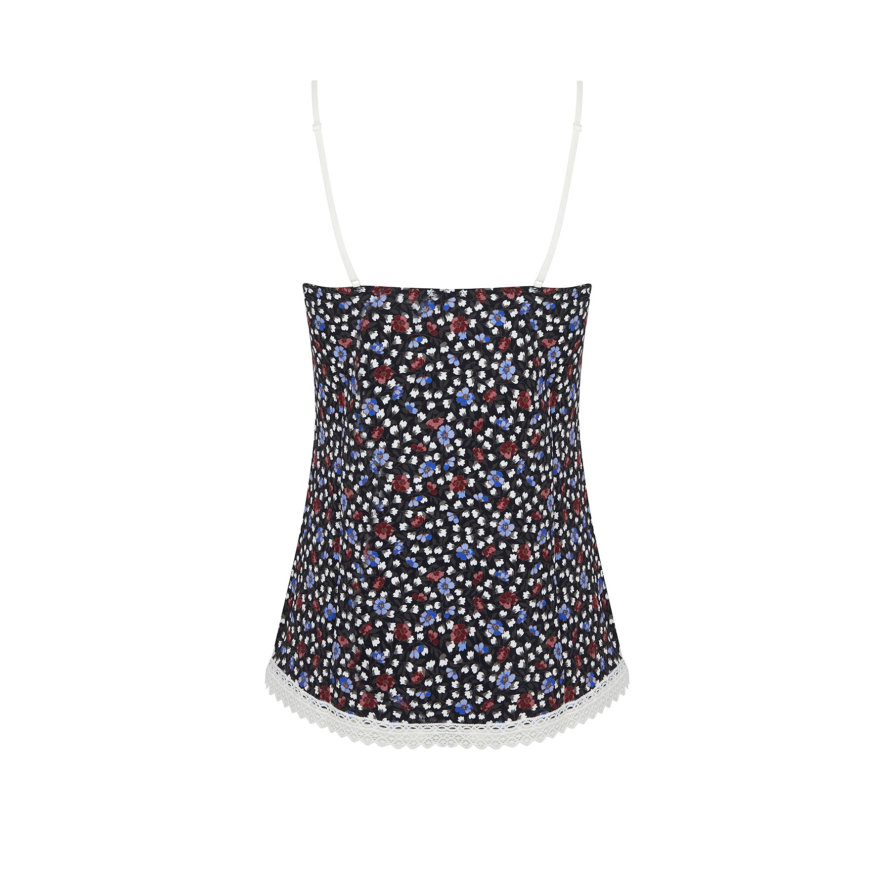 Floral patterned camisole on a white background