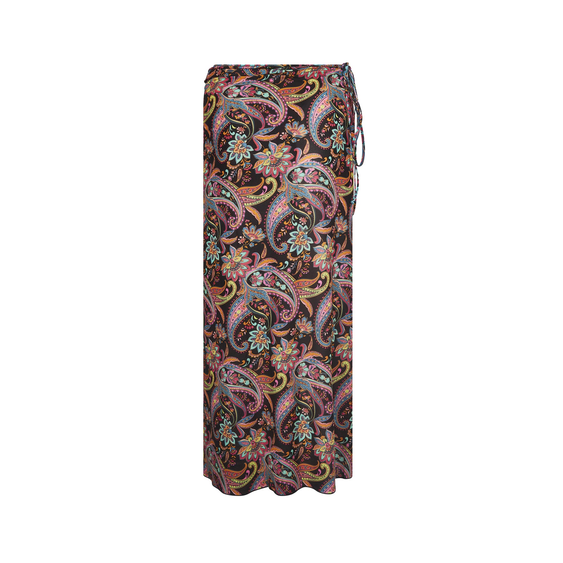 A packshot of the swim beach pareo in black-print back view.