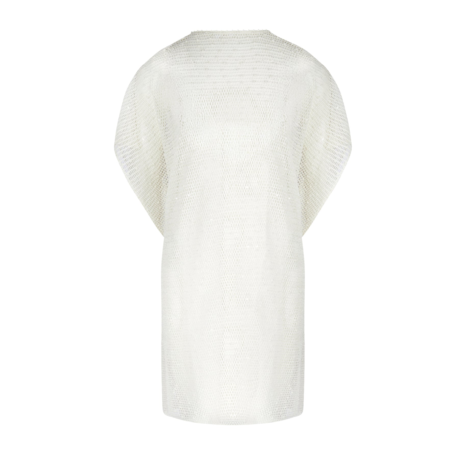 White knit sleeveless top on a white background