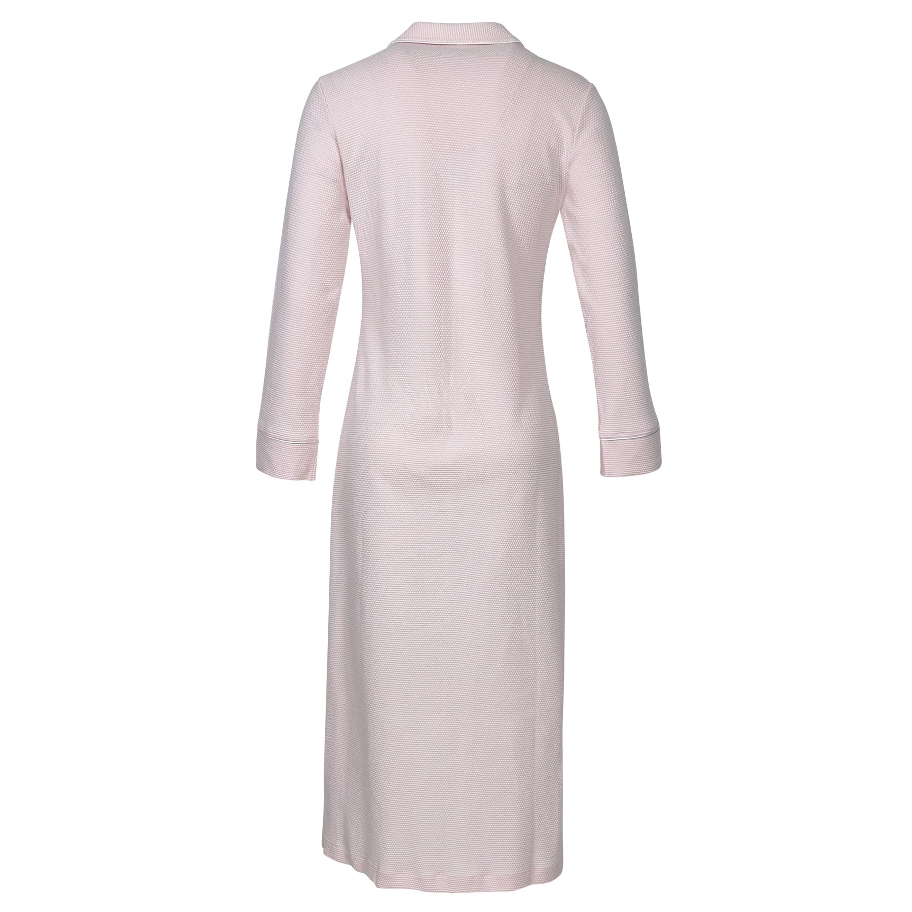 Pink long robe on a white background, back view