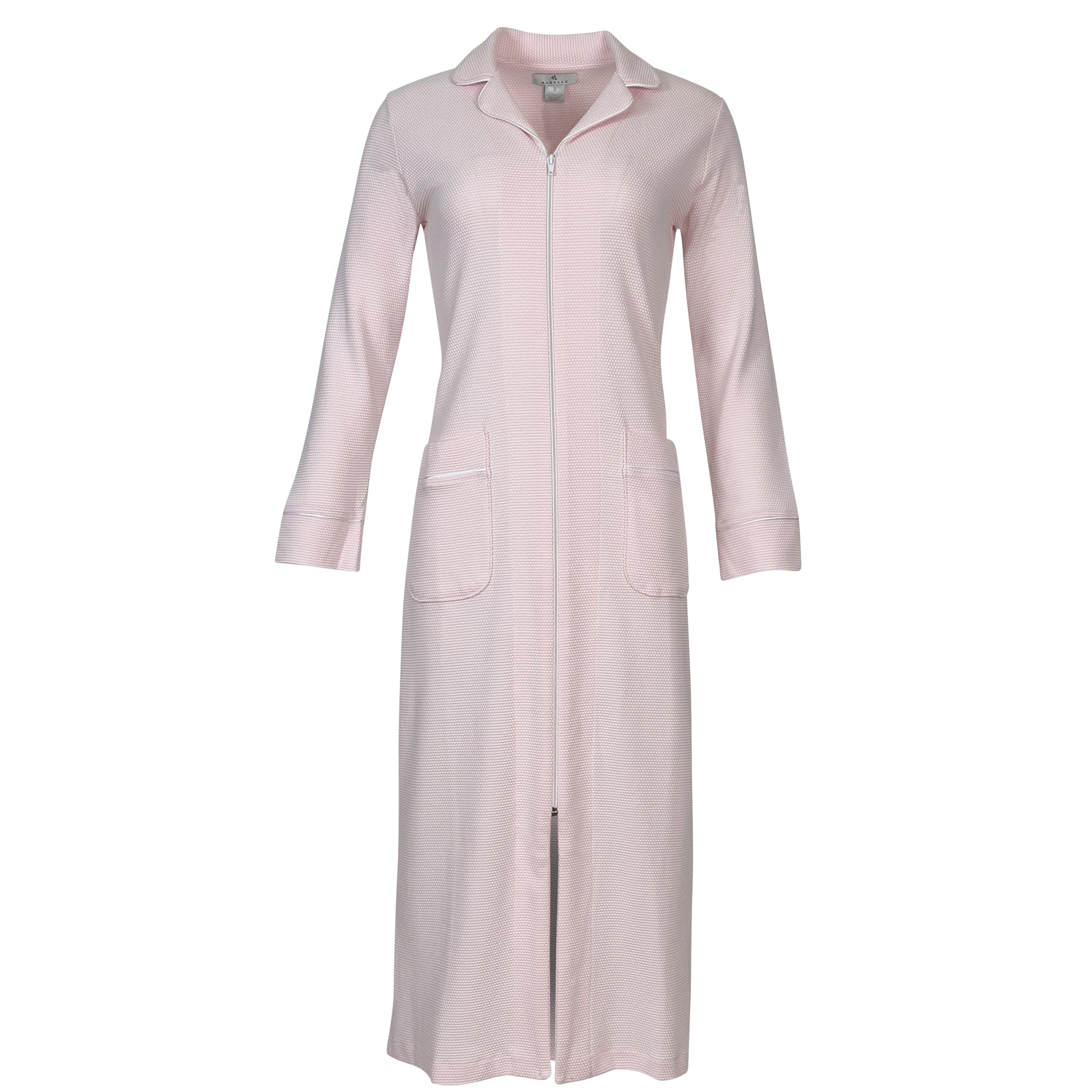 Pink long robe on a white background