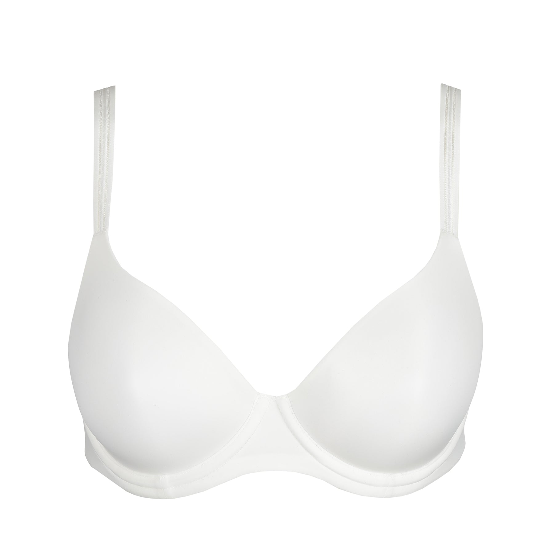 Marie Jo Louie Plunge Spacer Bra in Natural, product image highlighting deep plunge neckline, spacer cups, and delicate double straps.