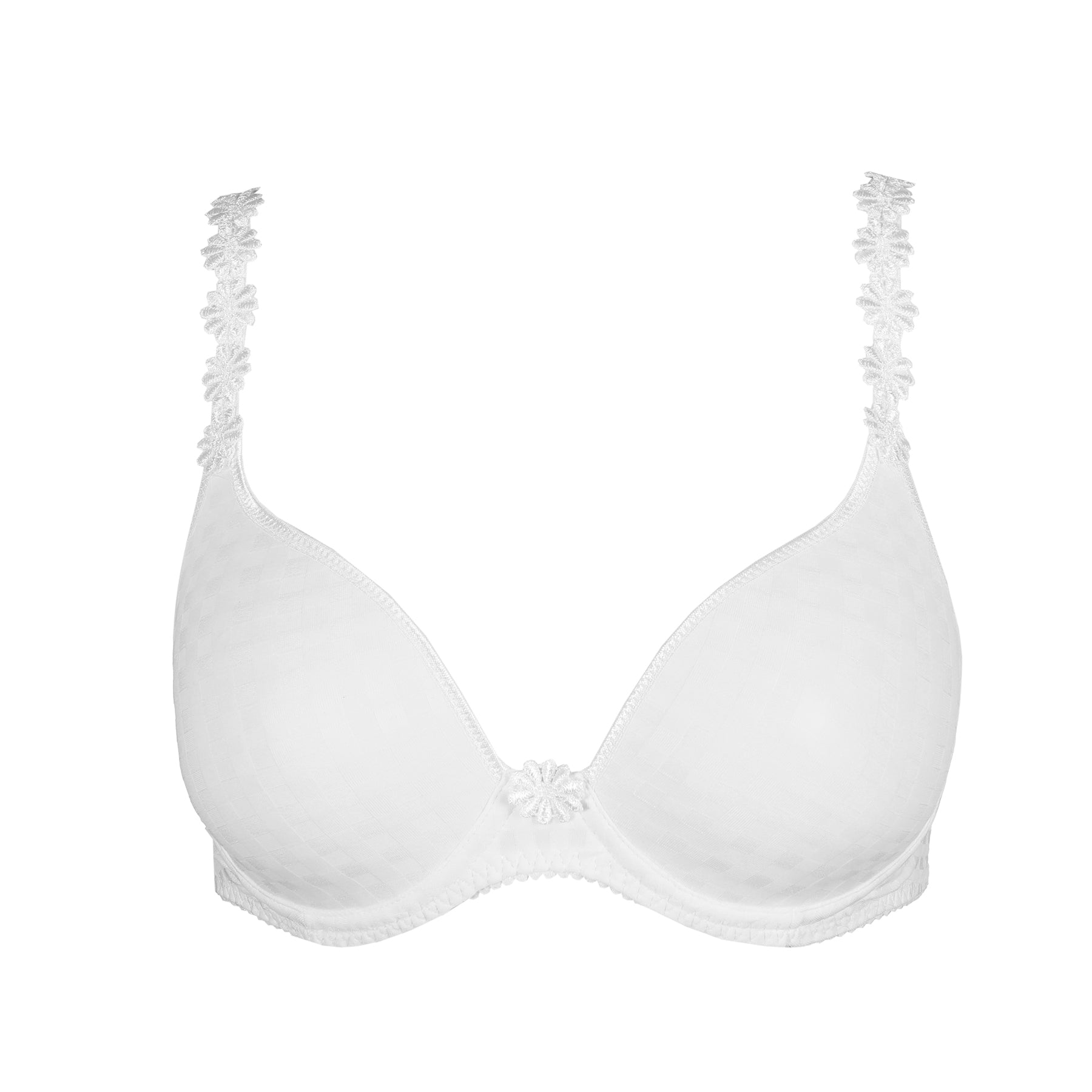 Marie Jo Avero Balcony Padded Heart Bra in White – studio product image with regular straps