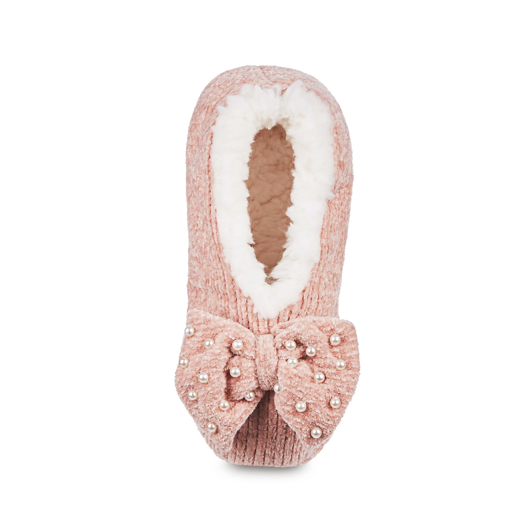 MeMoi Pearl Bow Slippers