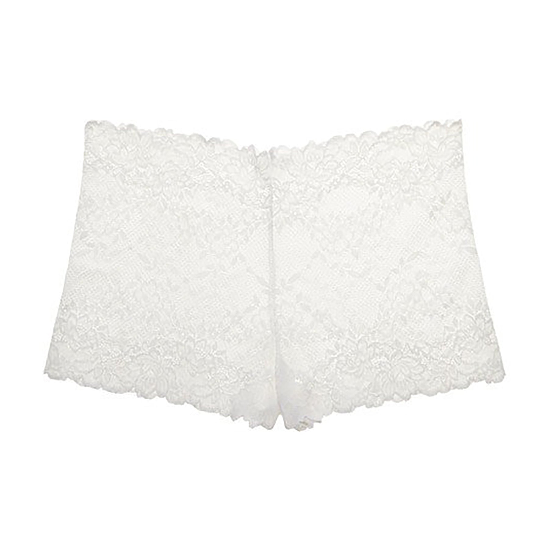 Natori white lace shorty hotpant boyshort. Front view without model.