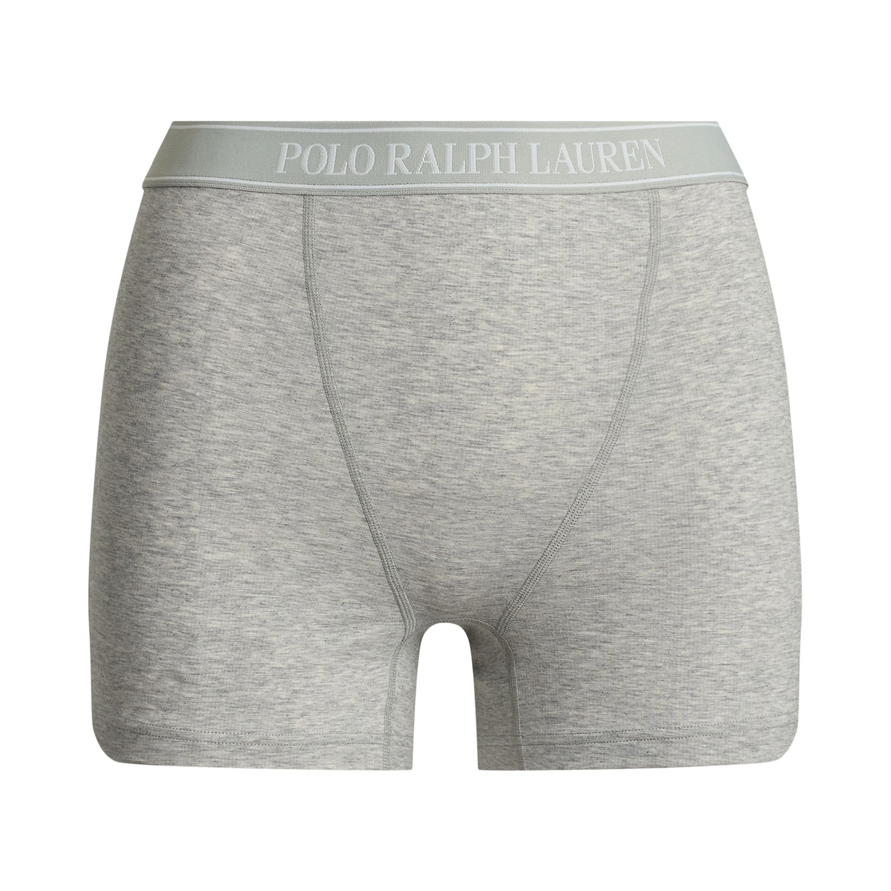 Polo Ralph Lauren Logo Elastic Sleep Boxer in Heather Grey, flat lay front view