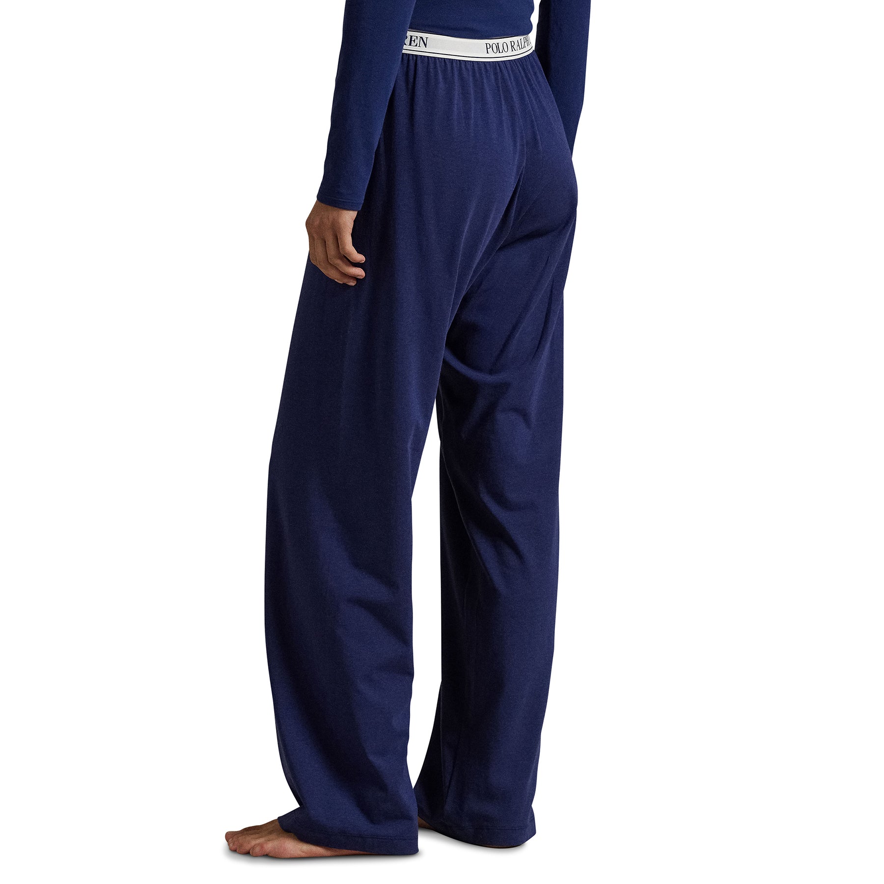 Polo Ralph Lauren Navy Pyjama Pants, back view on model