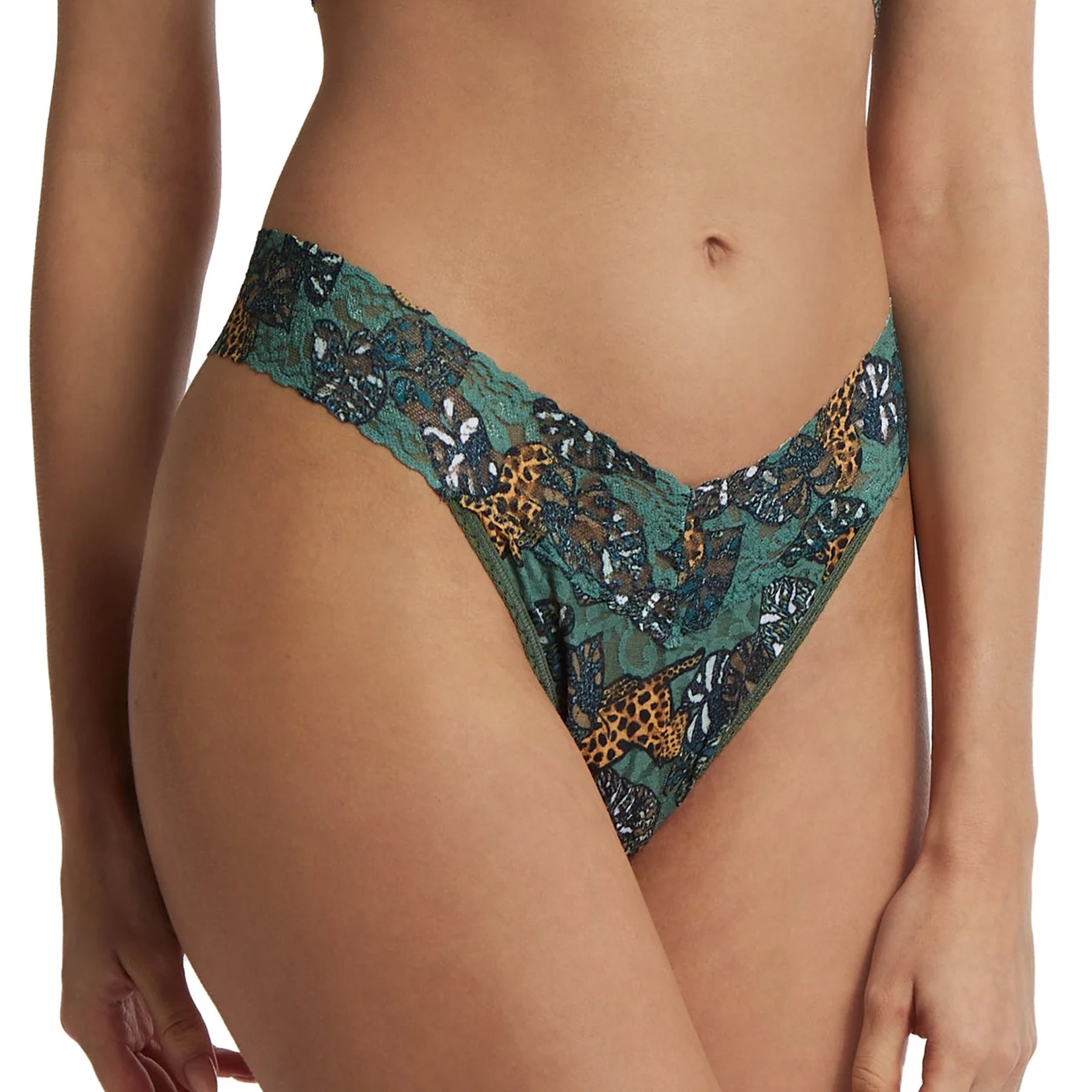 Hanky Panky Printed Lace Original Rise Thong