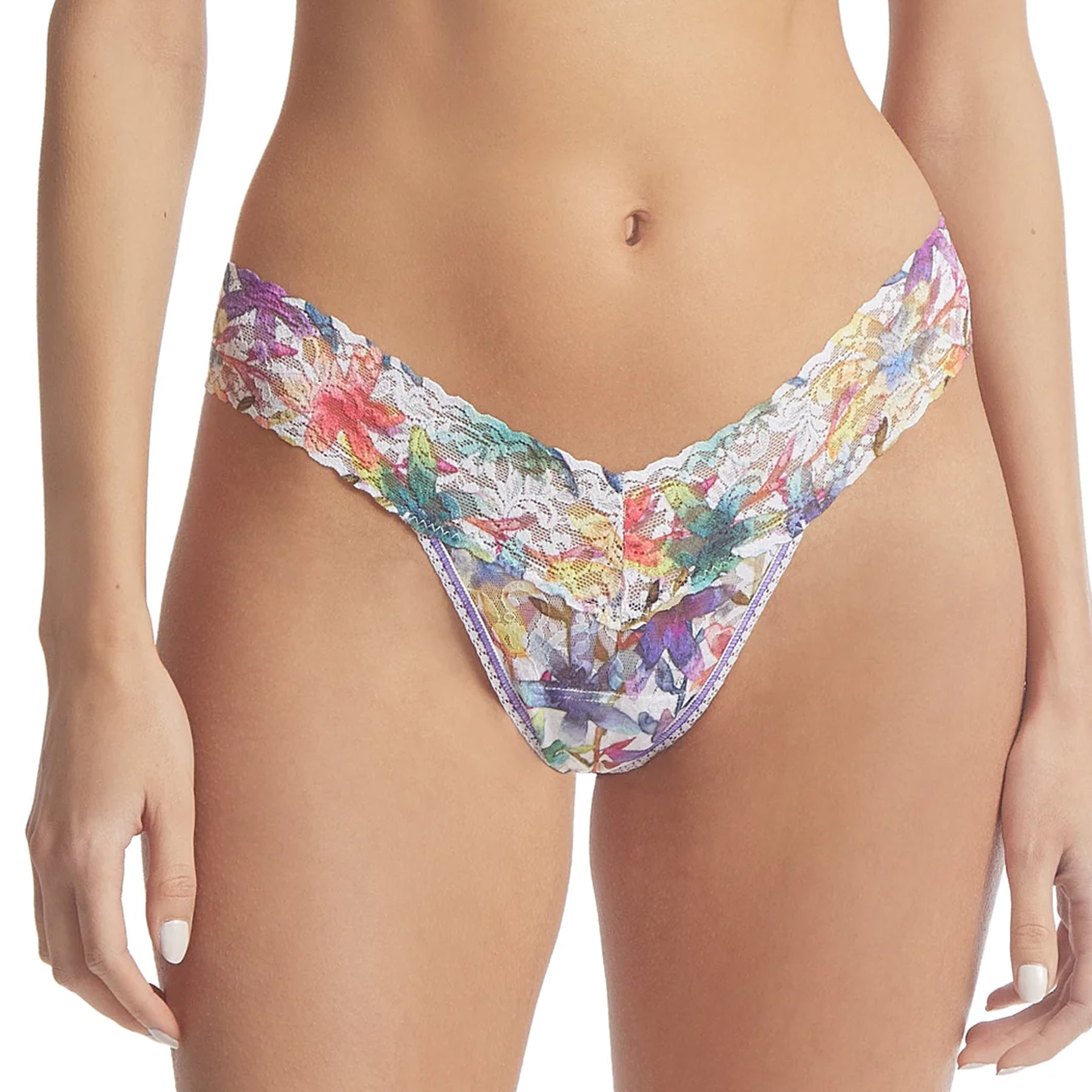 Hanky Panky Printed Lace Original Rise Thong