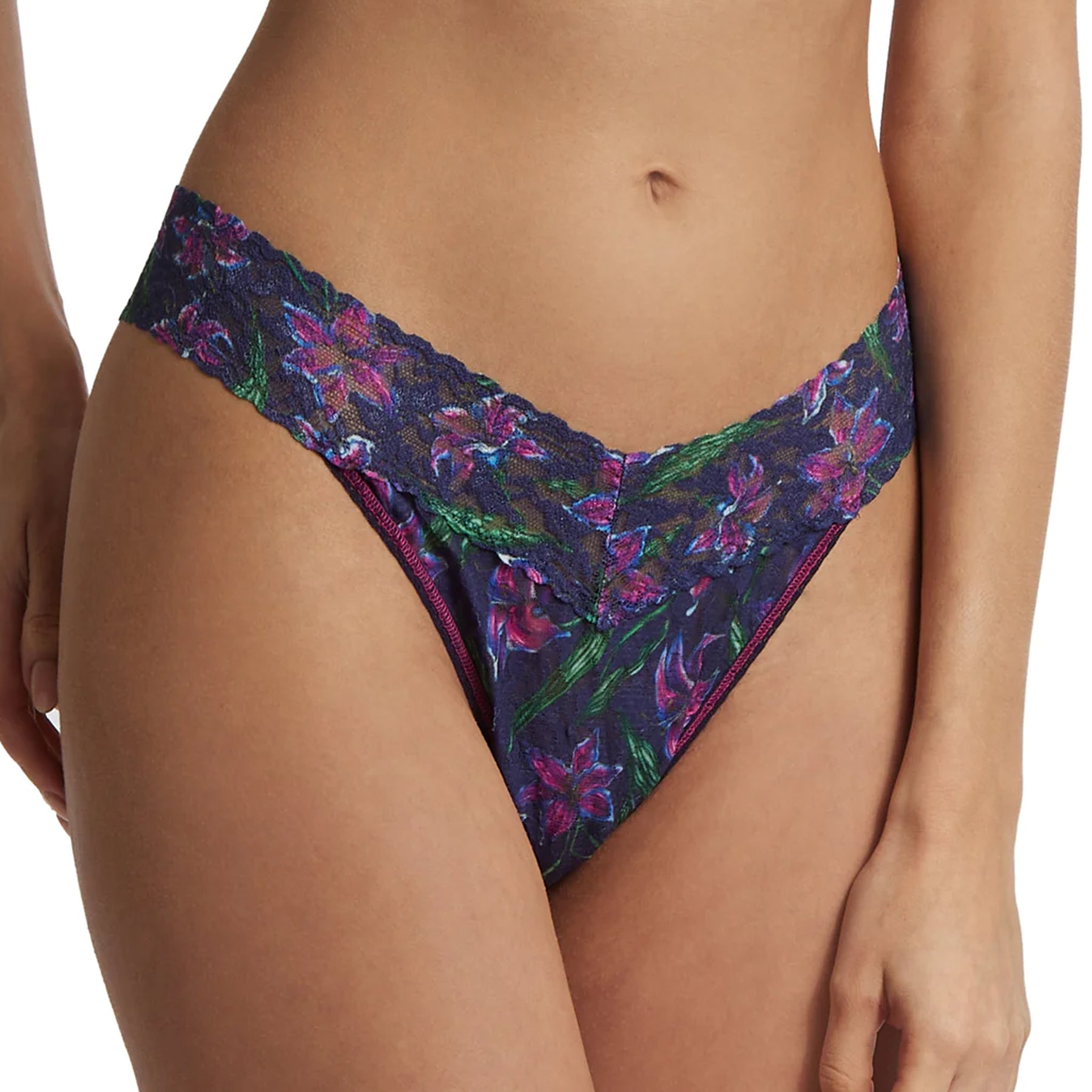 Hanky Panky Printed Lace Original Rise Thong