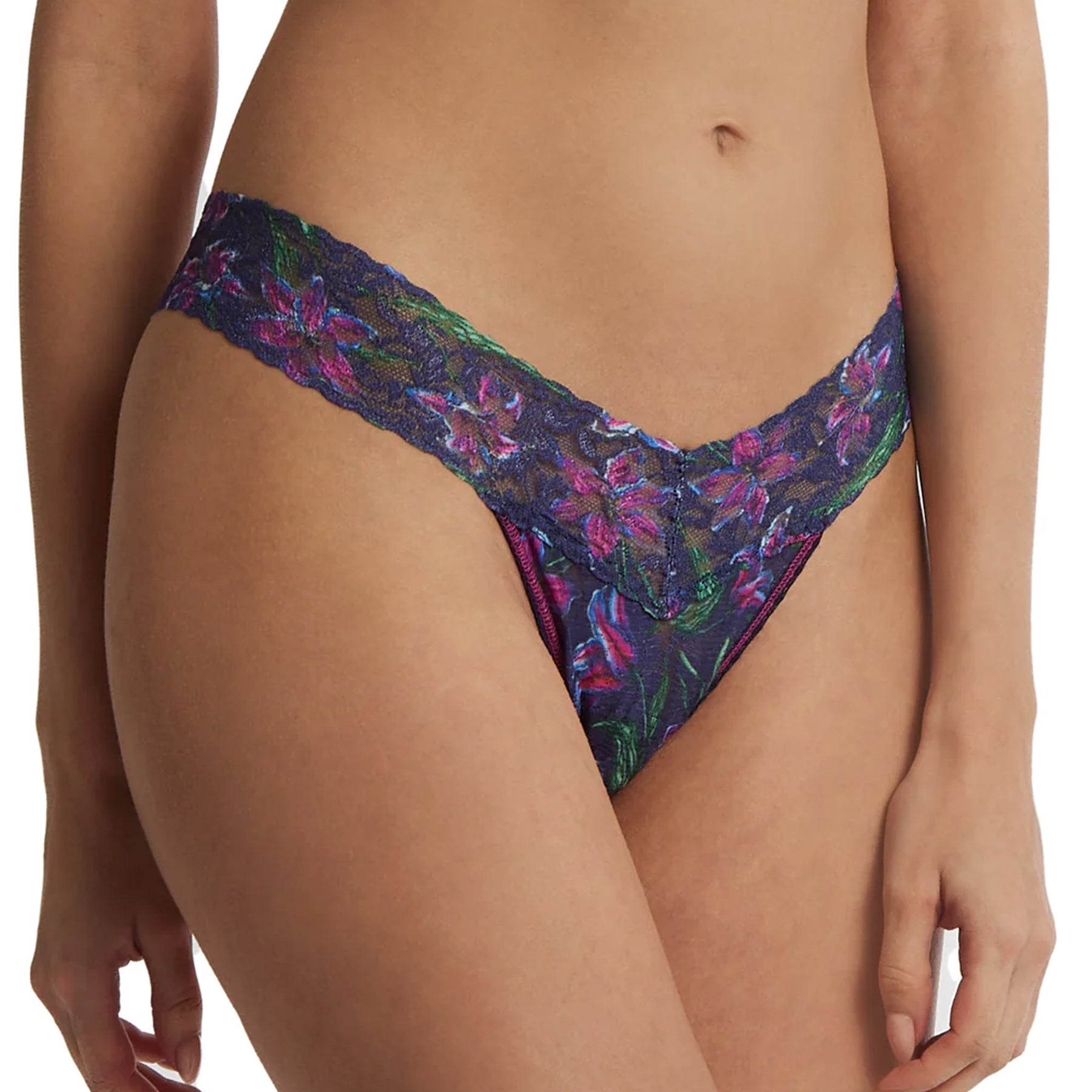 Hanky Panky Printed Lace Low Rise Thong