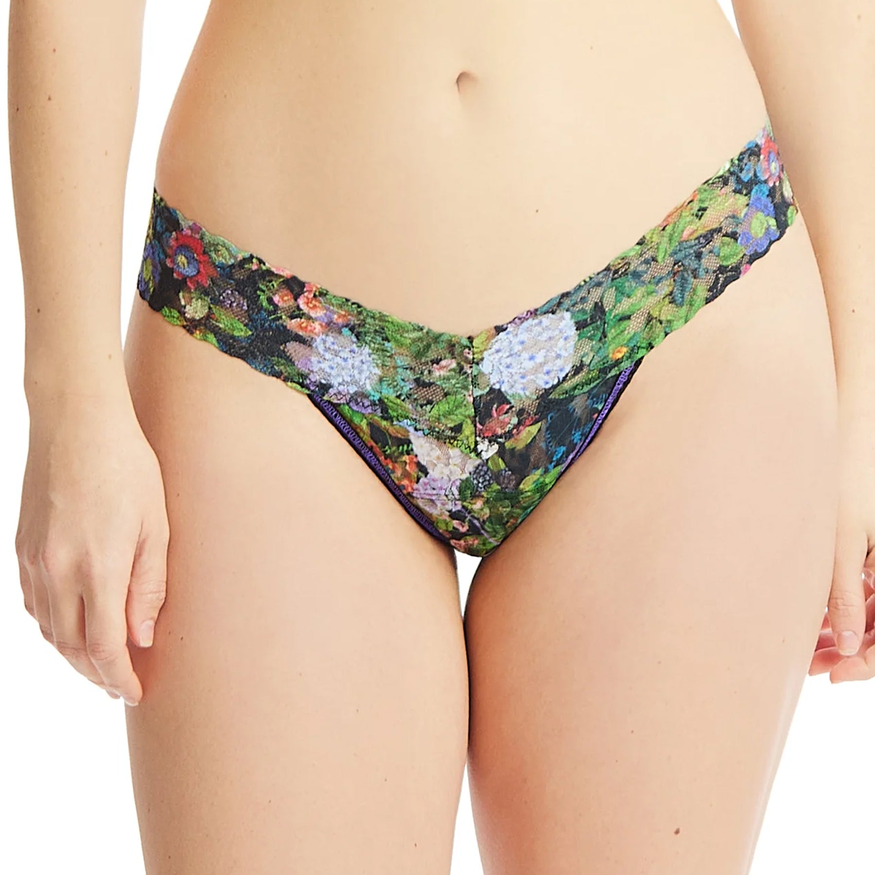 Hanky Panky Printed Lace Low Rise Thong