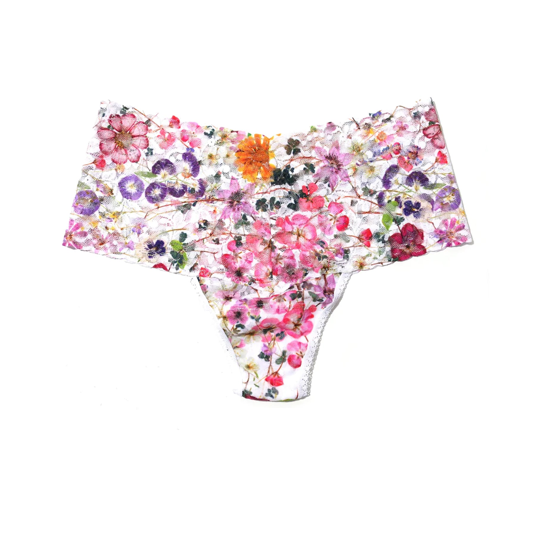 Hanky Panky Printed Lace Retro Rise Thong