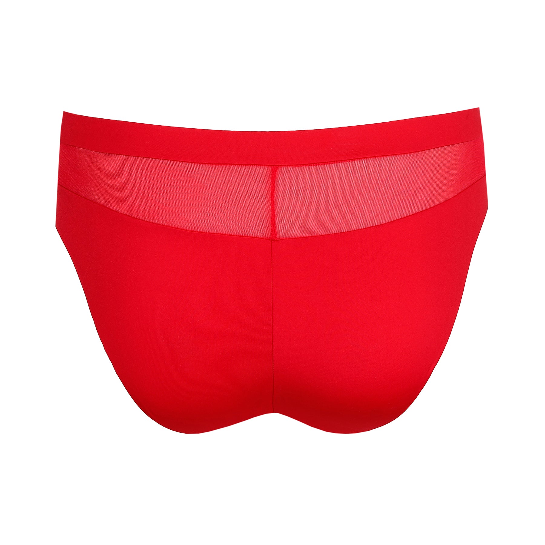PrimaDonna Sophora Rio bikini style 056-3180 in true red worn by model showing comfortable fit and smooth silhouette.