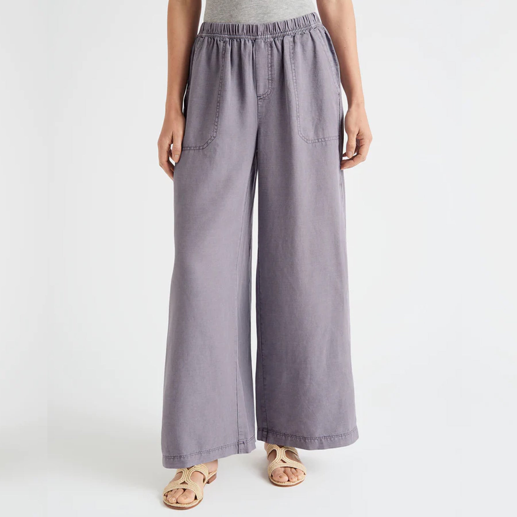 Womens Linen Pants Tall Wide Leg Lounge Pants with Front Slit High Waisted  Palazzo Pants Womens Pull On Pants, 01 Womens Linen Pants Tall Green, Small  : : Clothing, Shoes & Accessories