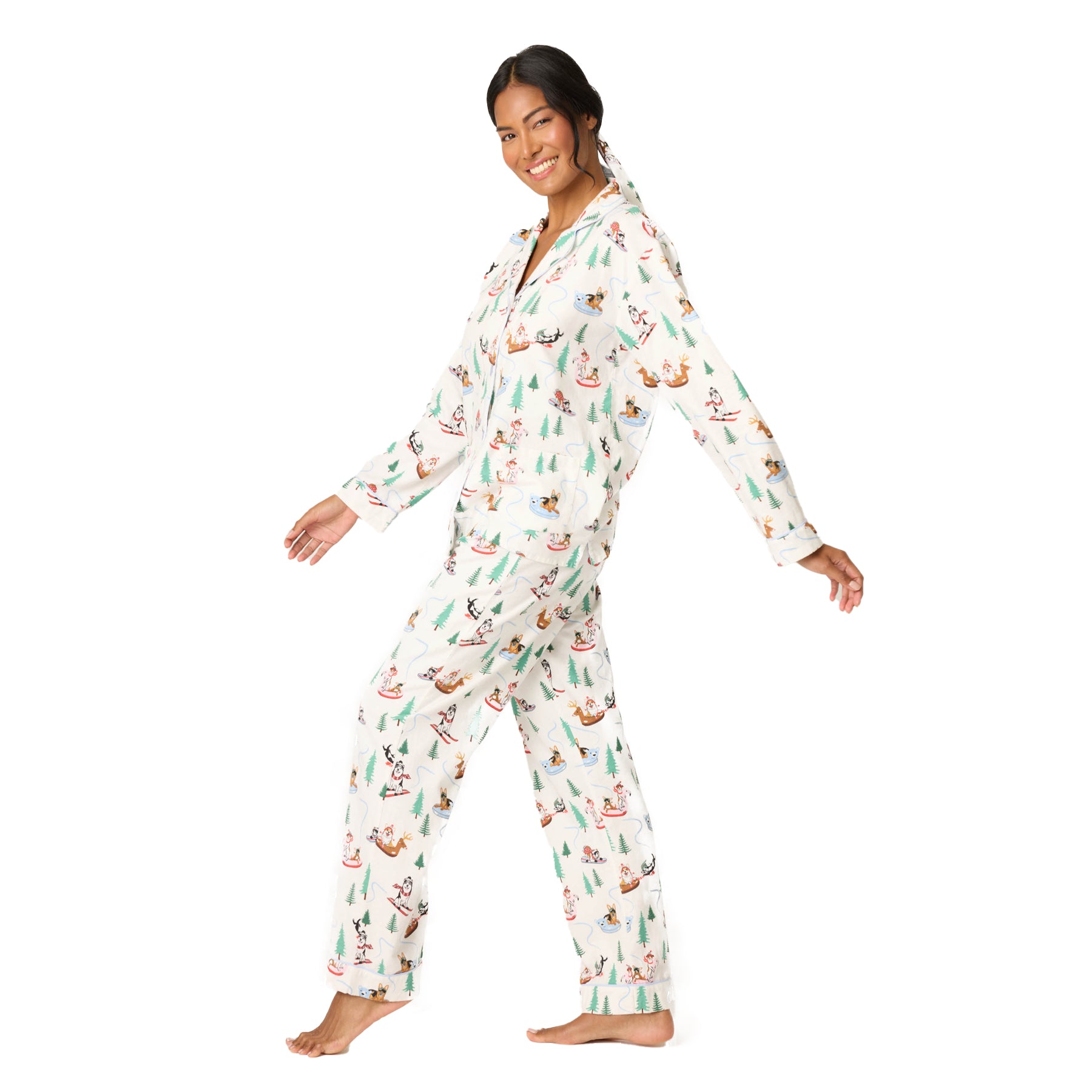 PJ Salvage Flannel Sleigh All Day PJ Set
