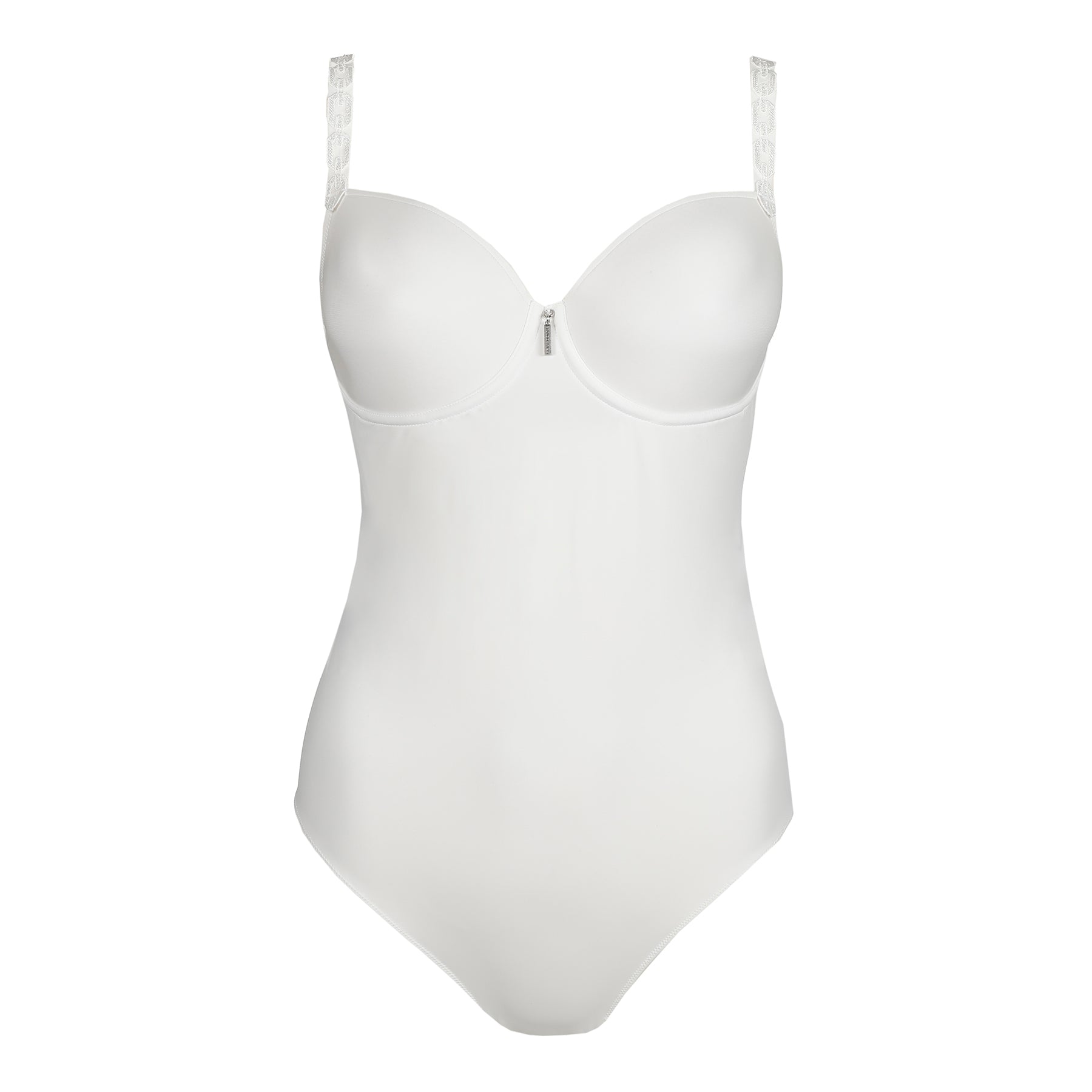 PrimaDonna Twist 0442532 Twixie bodysuit in natural ivory. Flat lay without model.
